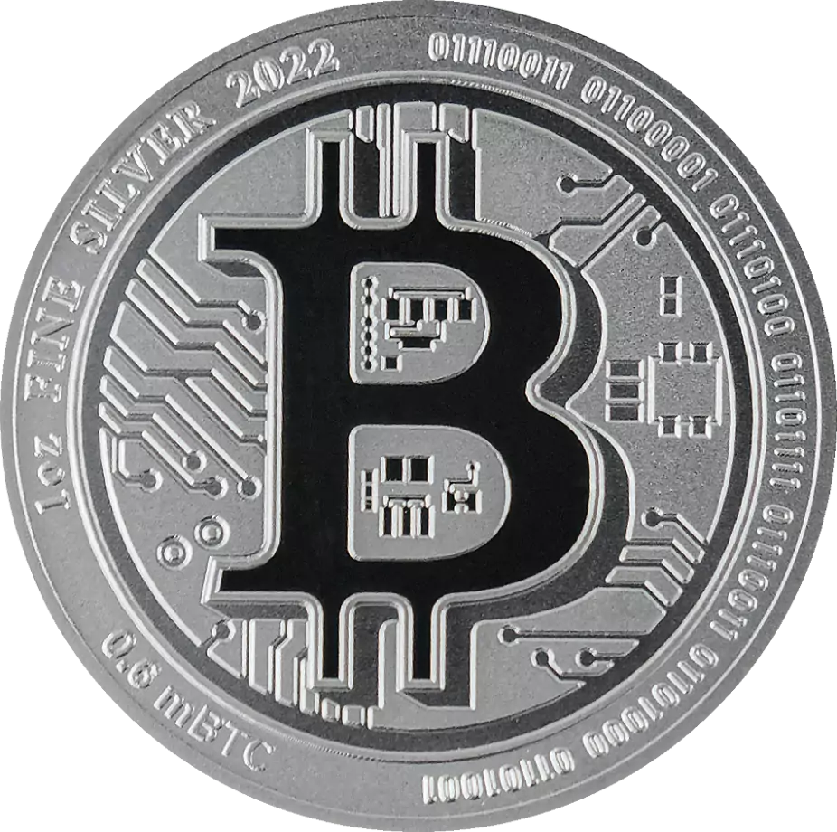 Bitcoin 1 Ounce Silver 2022