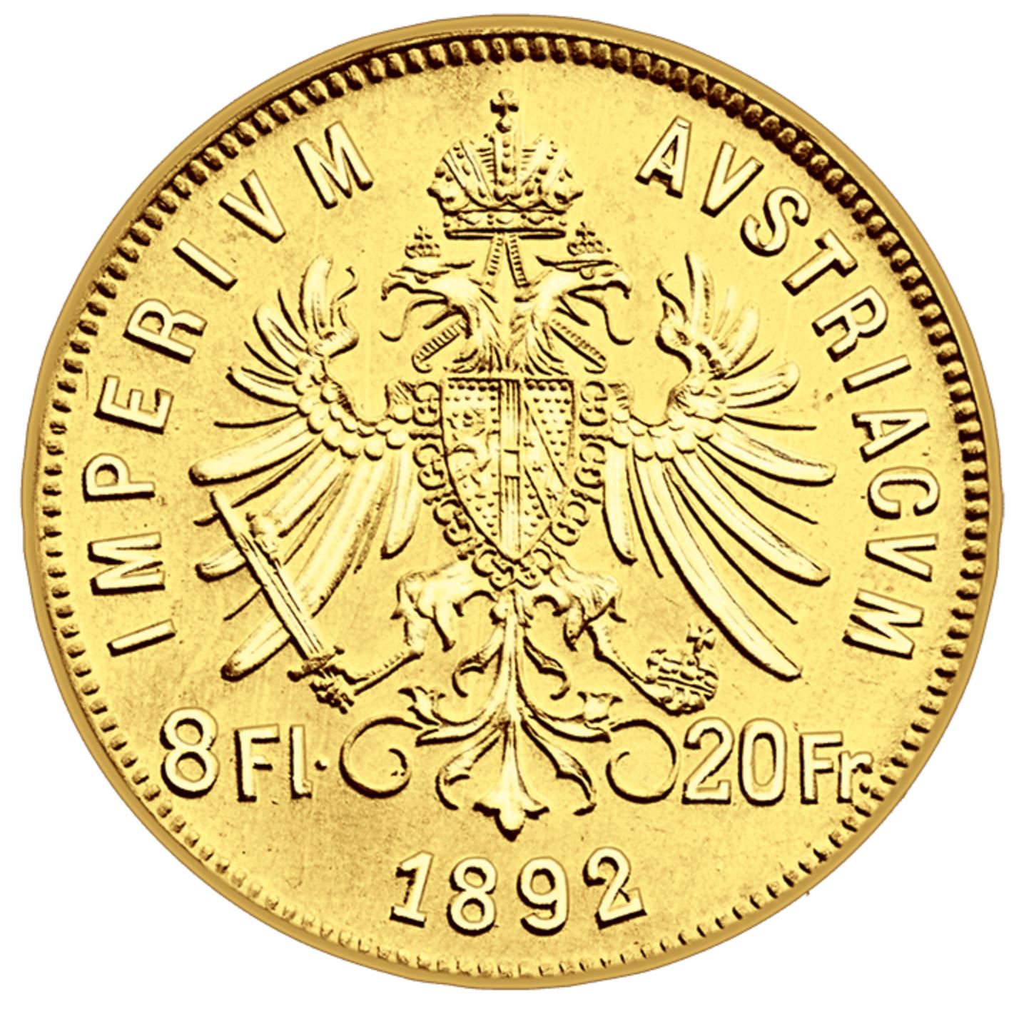 8 zlatník František Jozef I 1892 (novorazba)