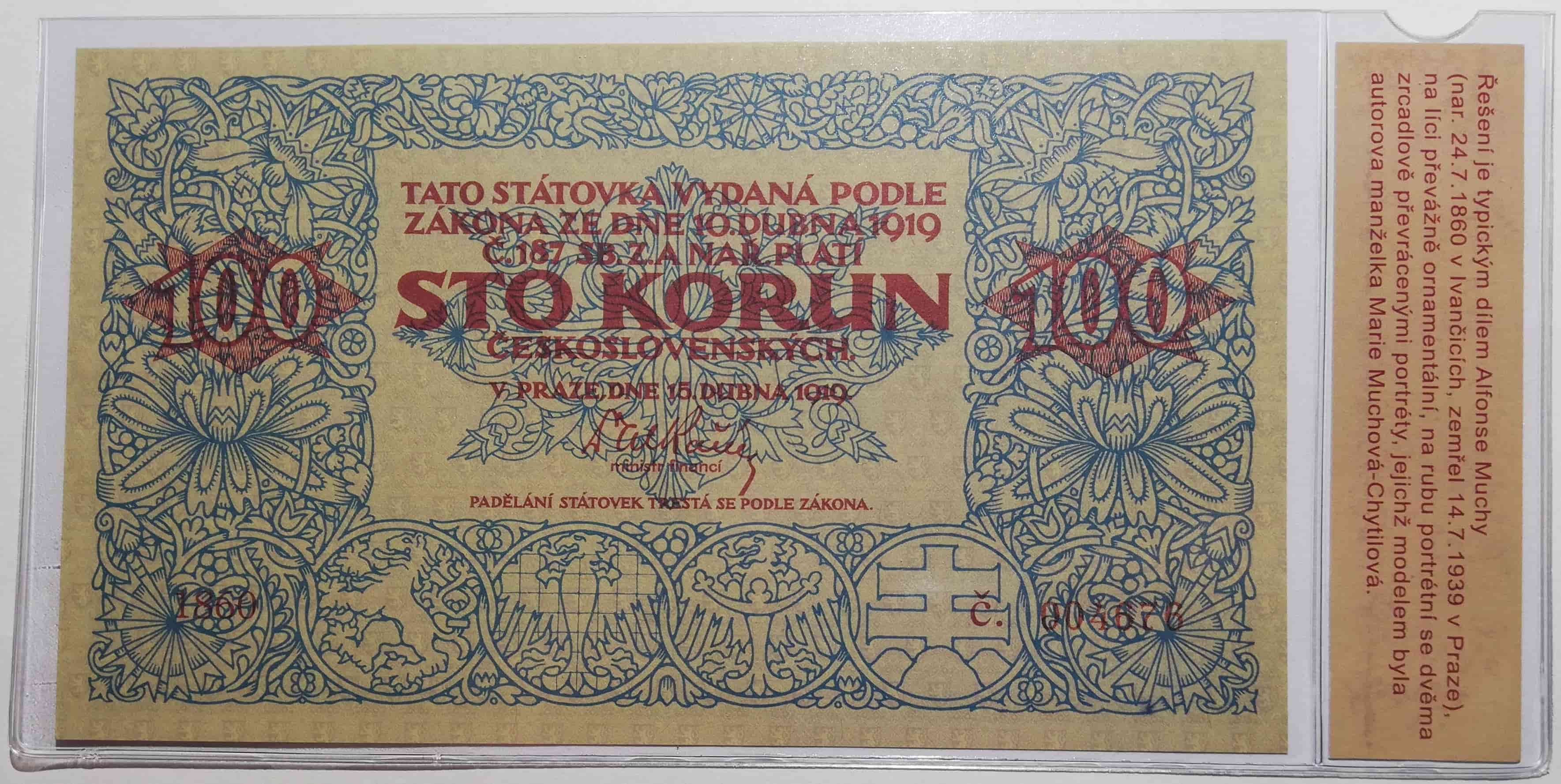 100 Kč 1919/2019 Novotlač 