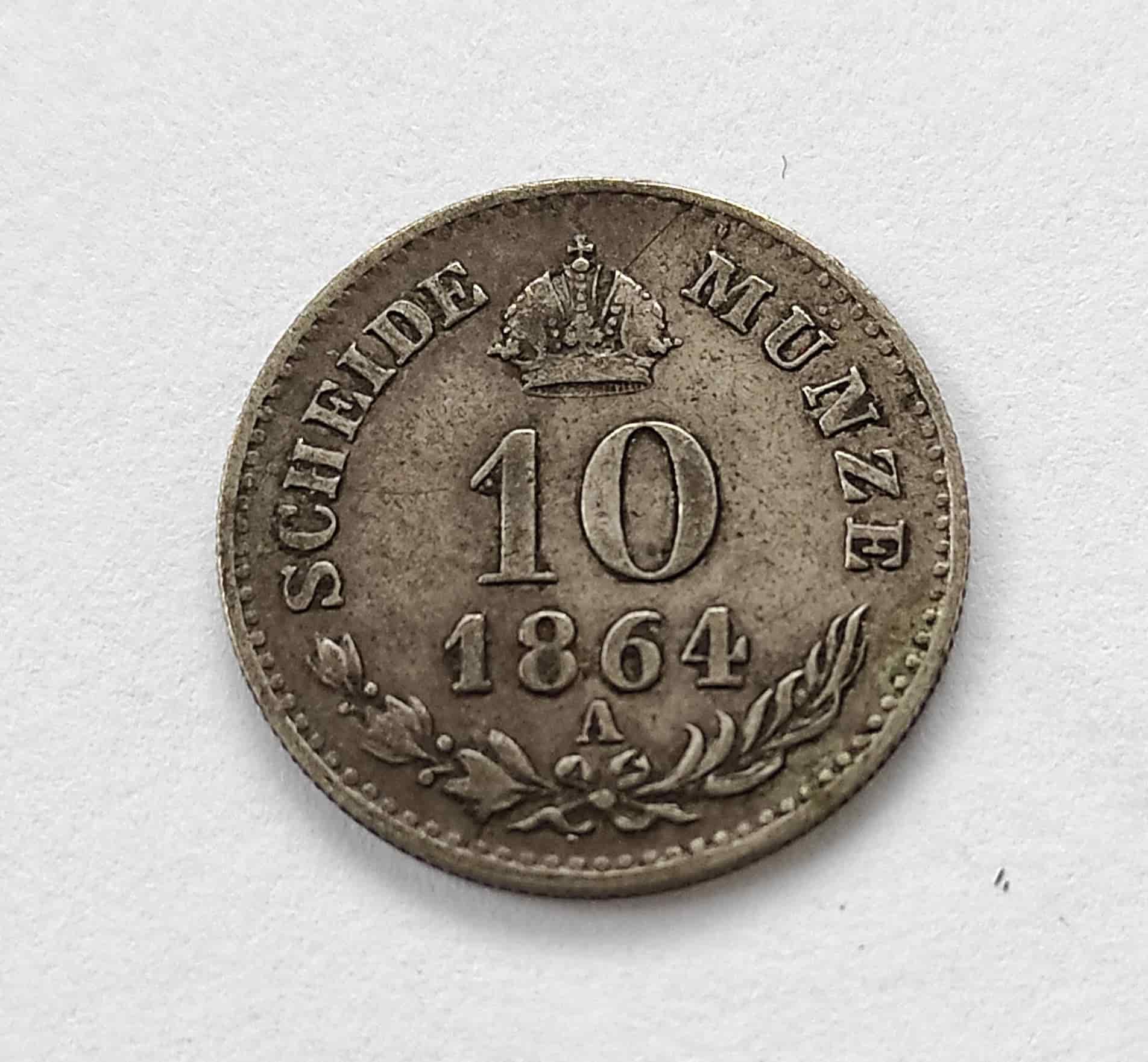 10 grajciar 1864 A František Jozef I.