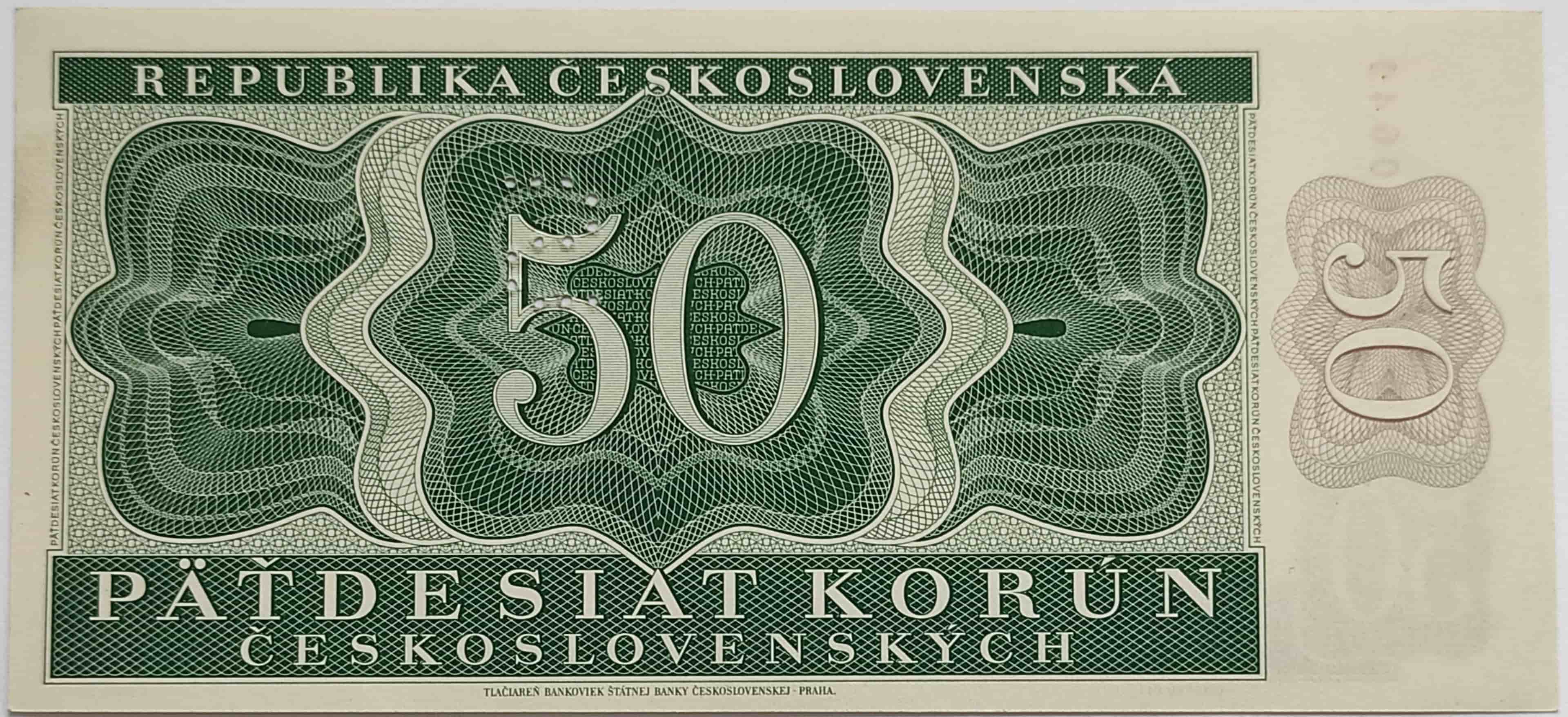 50 Kčs 1950  B46 Perf. S