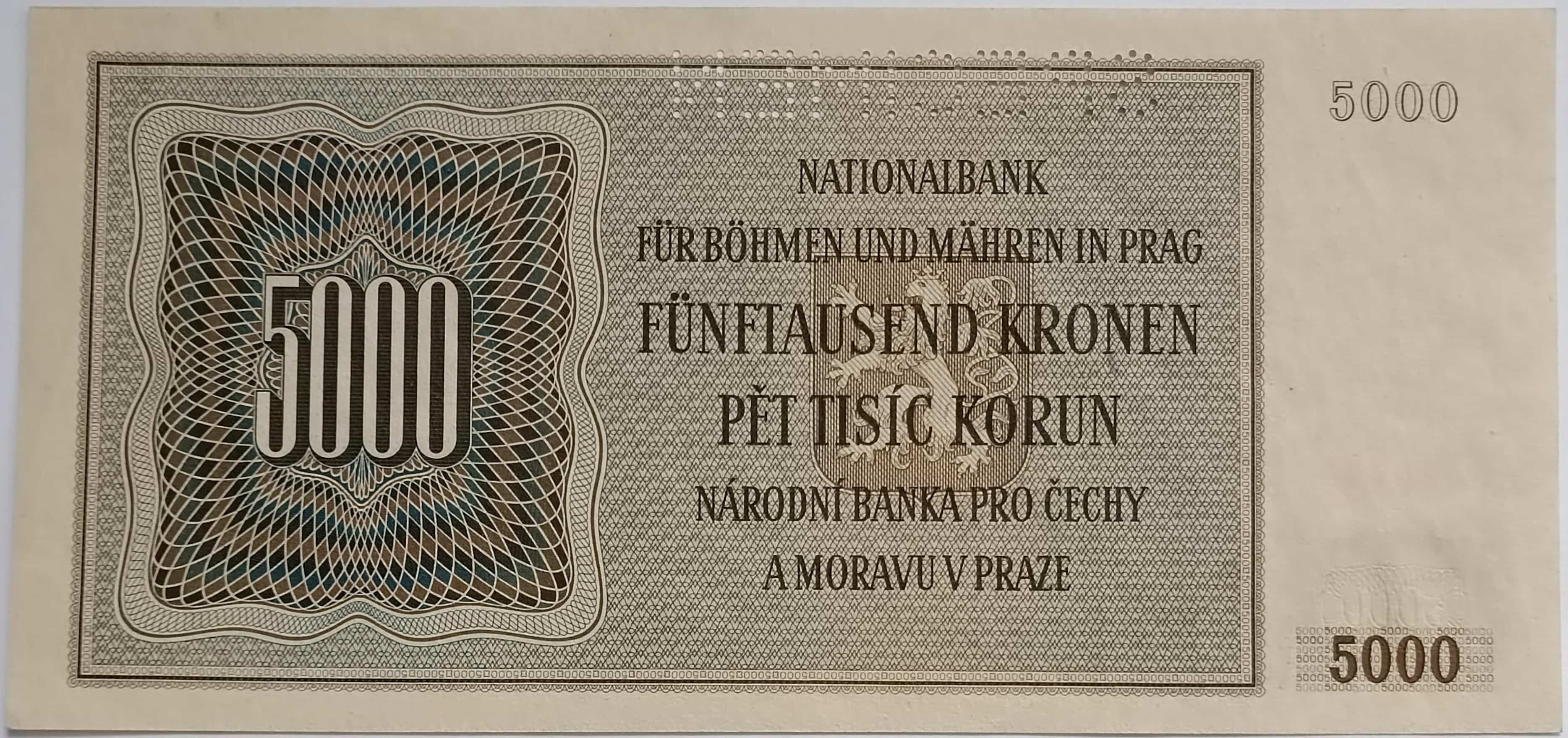 5000 korún 1944 07A