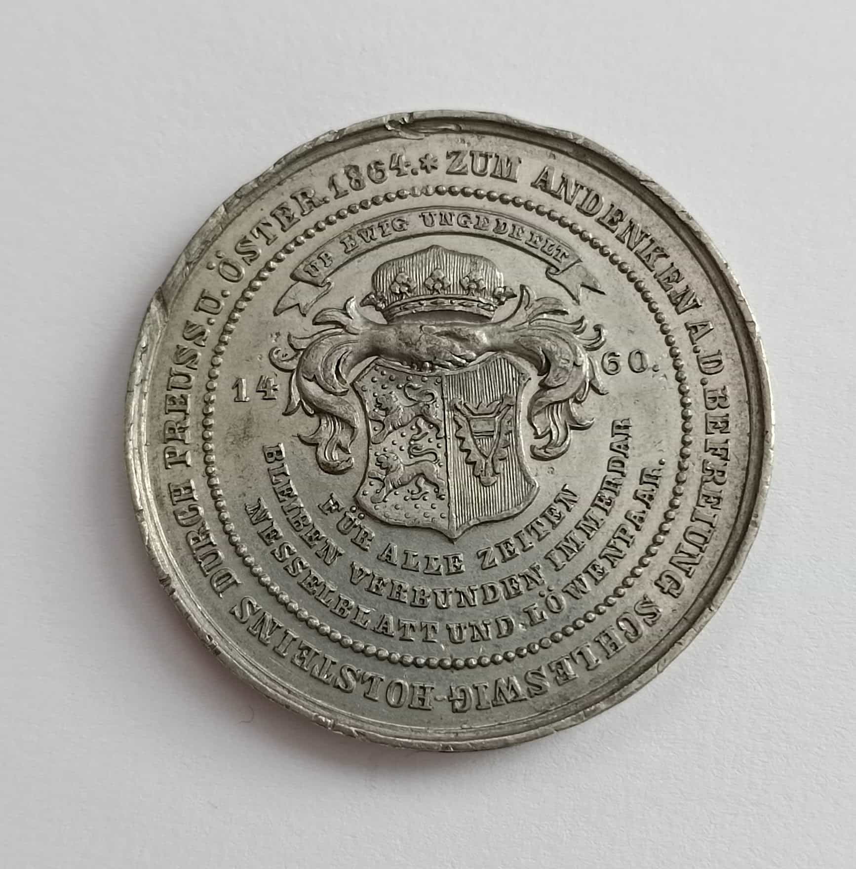 Cínová medaila 1864