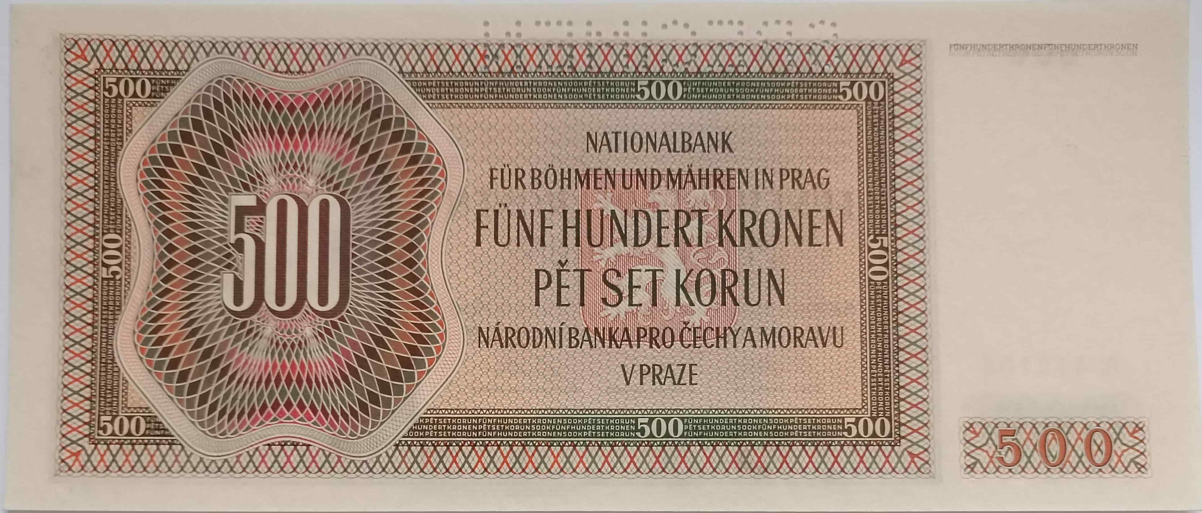 500 korún 1942 A