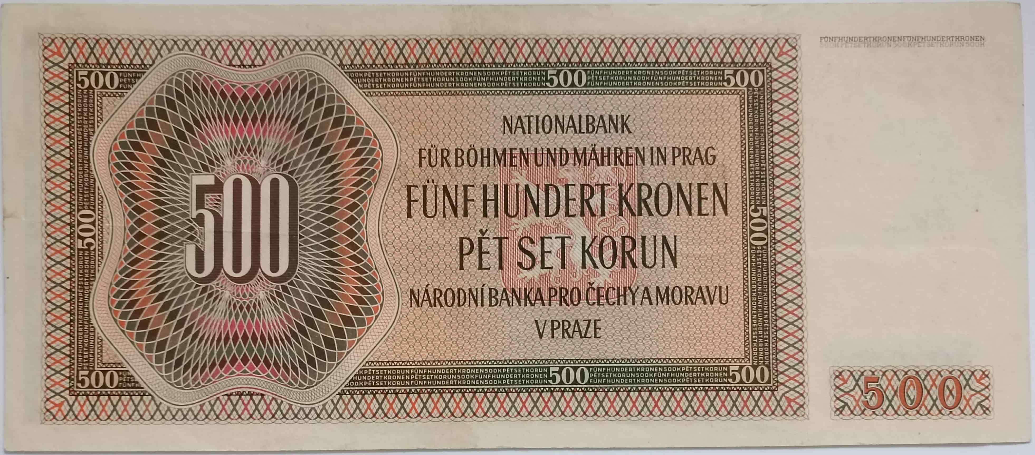 500 korún 1942 C