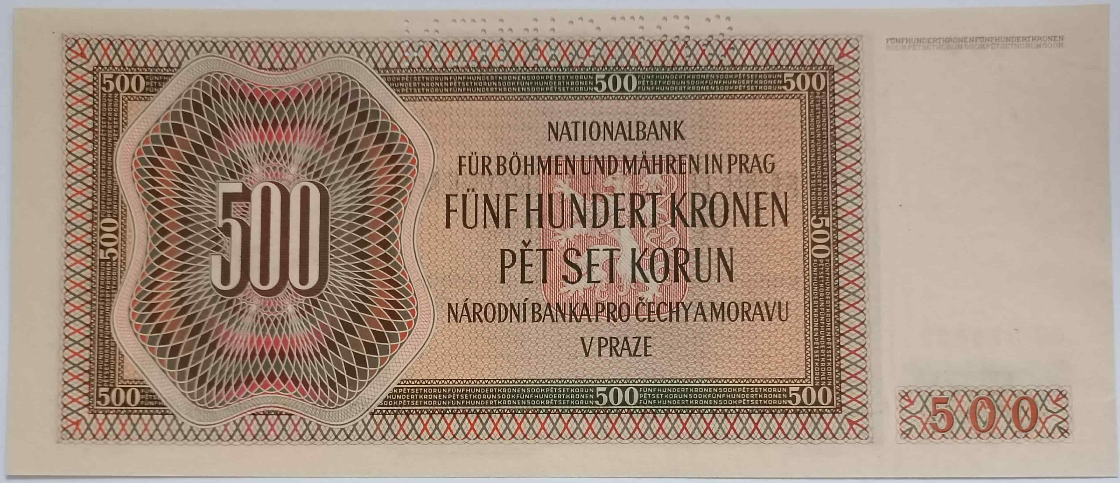 500 korún 1942 CH