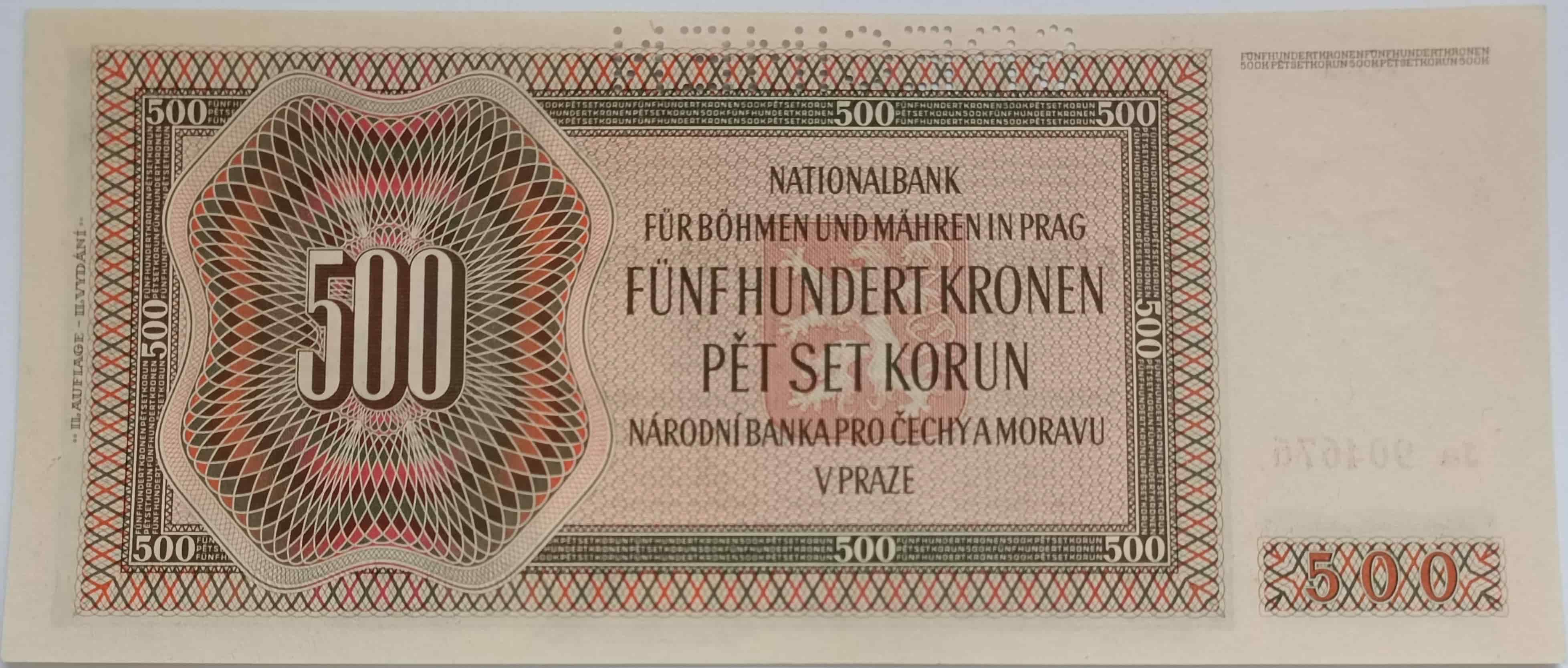 500 korún 1942 Ja