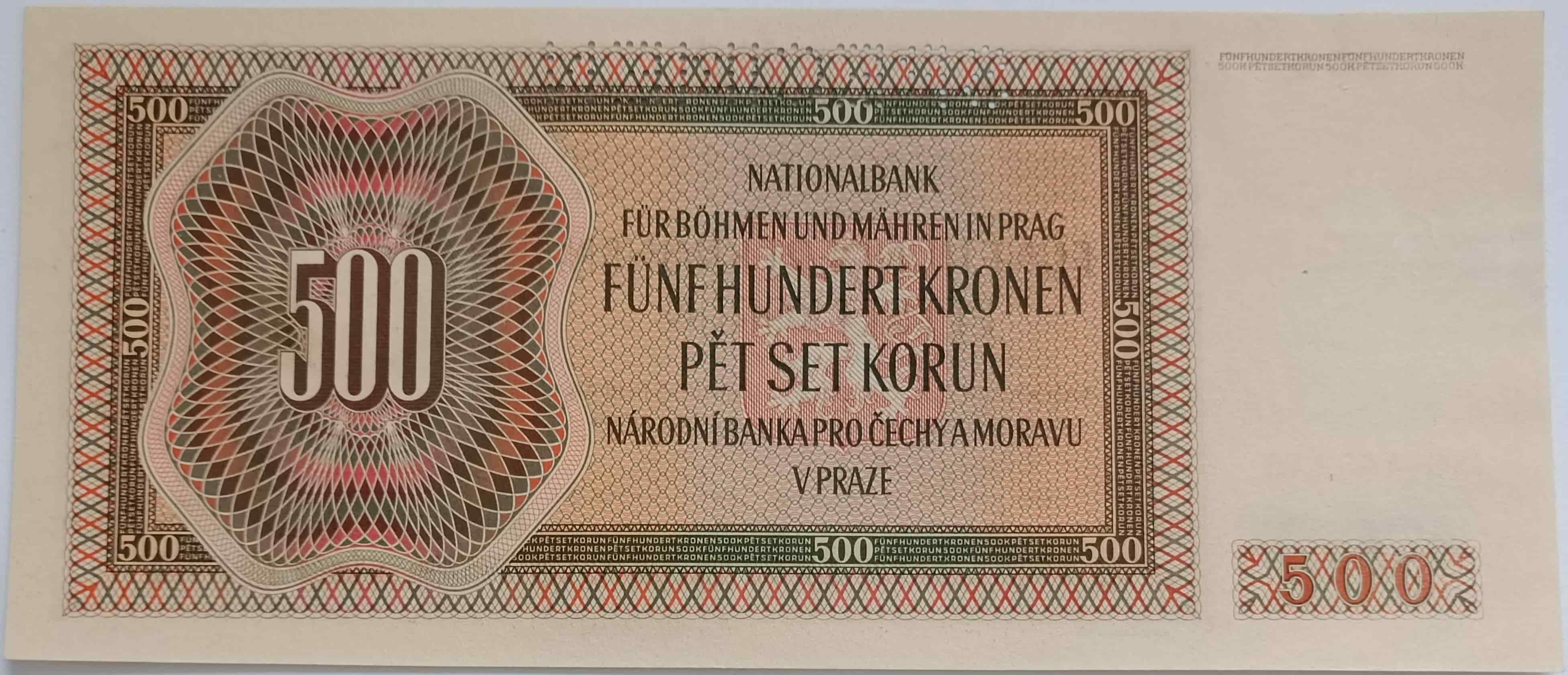500 korún 1942 G