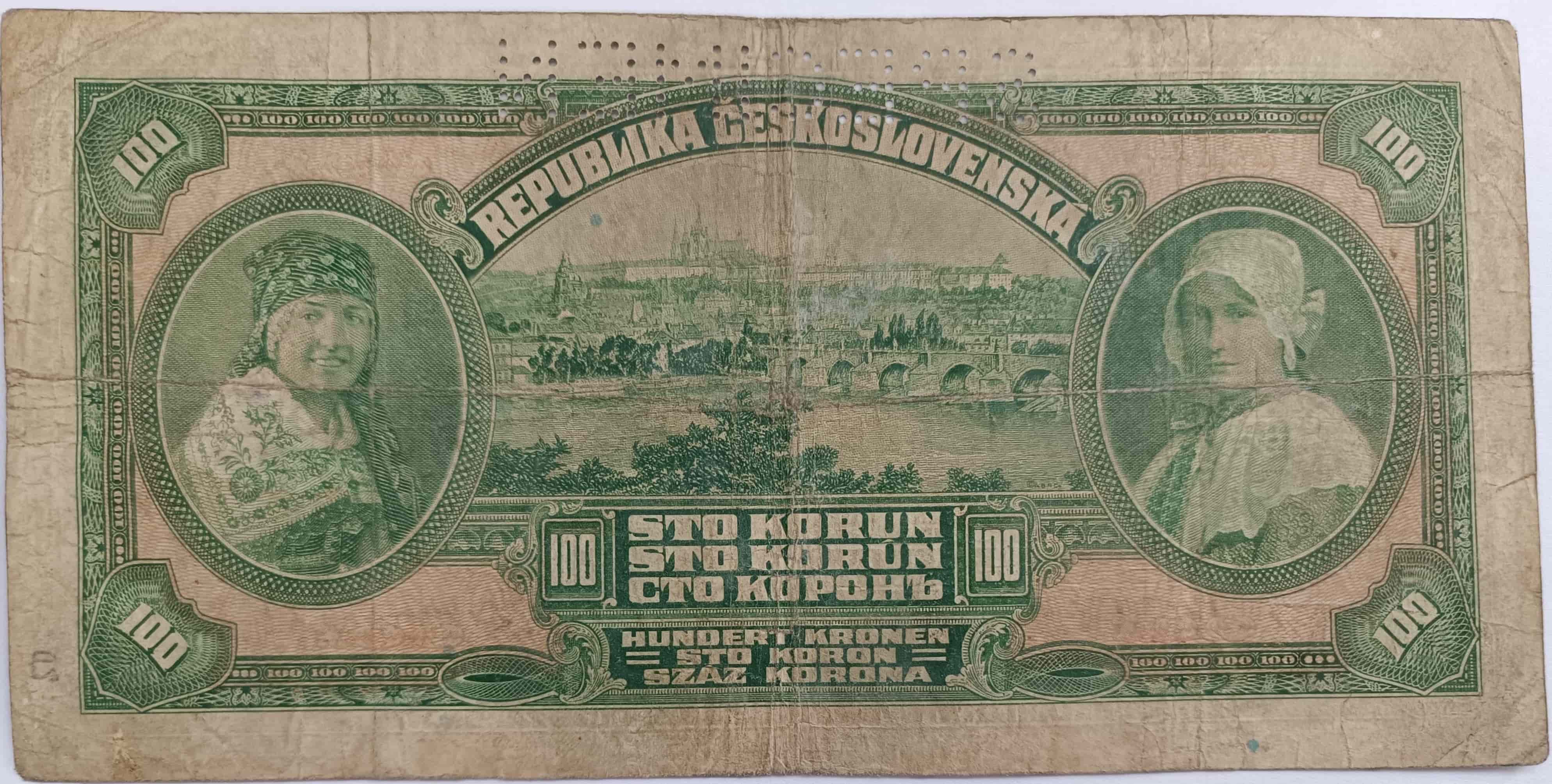 100 Kč 1920 Aq