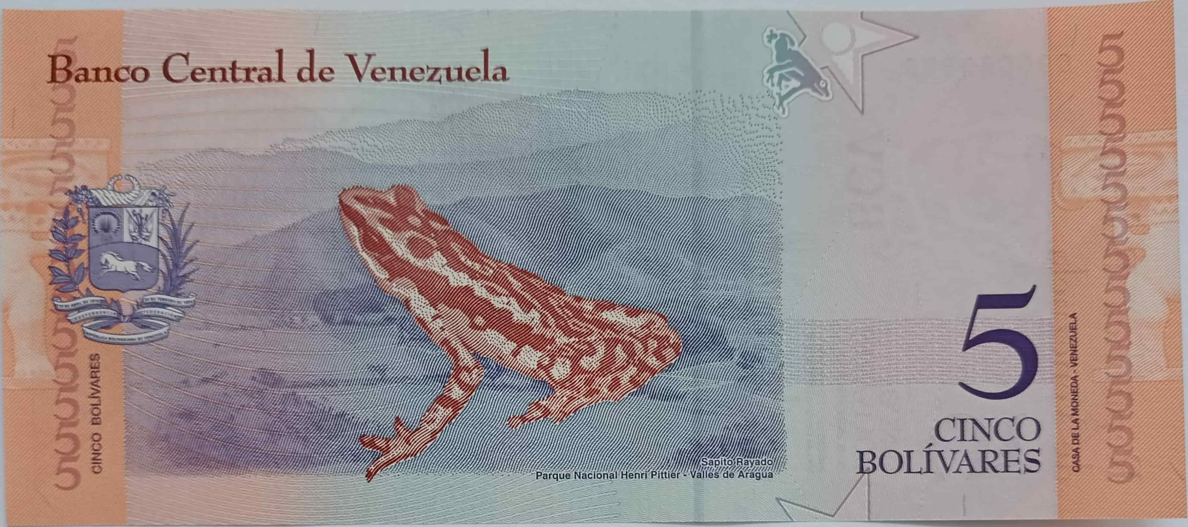 5 Bolivares 2018 Venezuela
