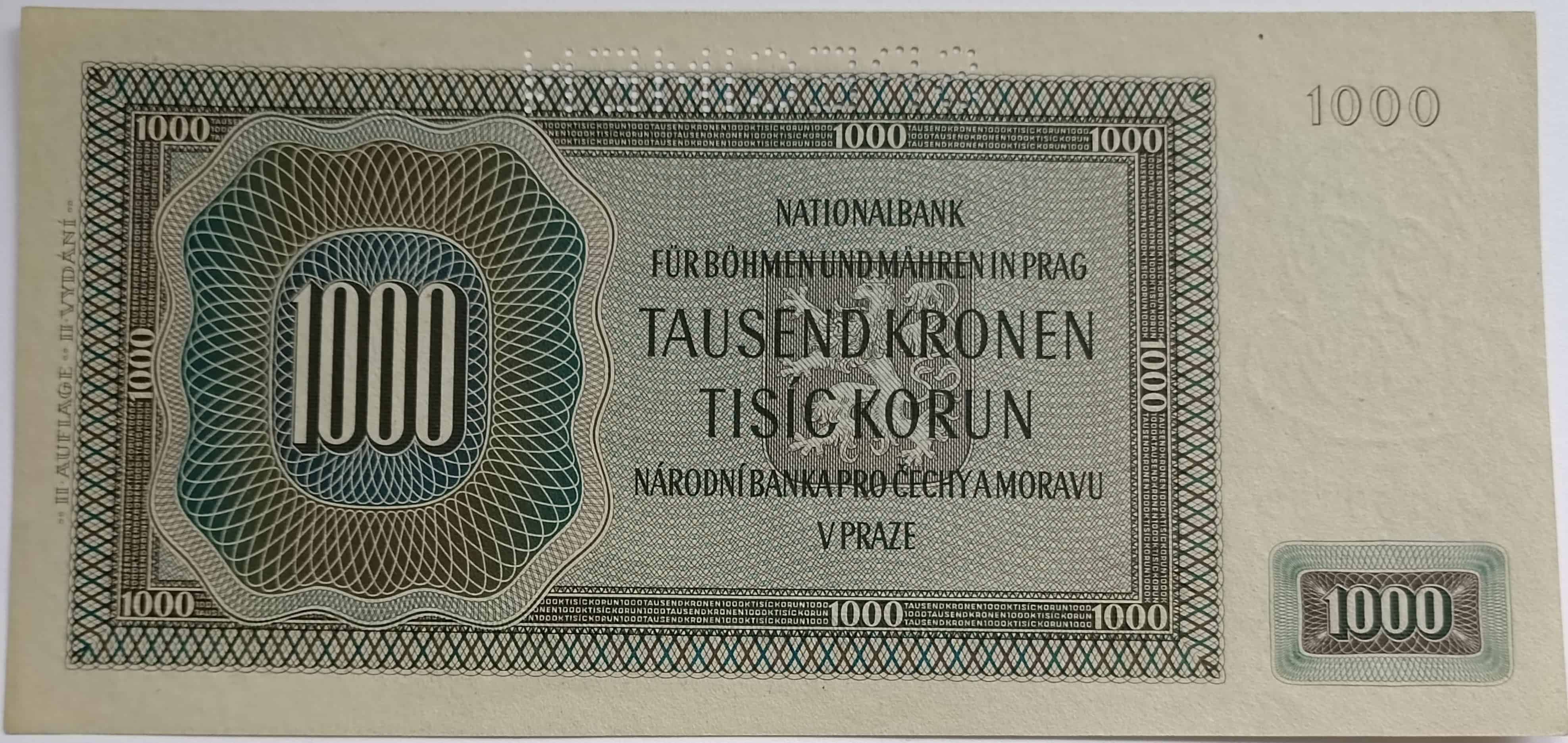 1000 korún 1942 Ec