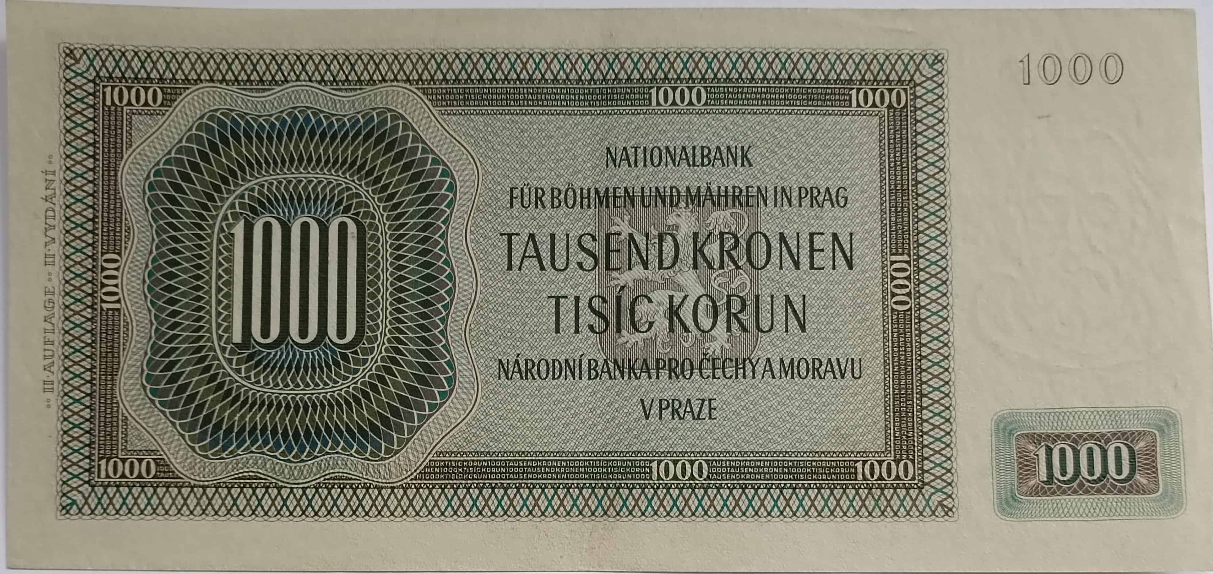 1000 korún 1942 CHb