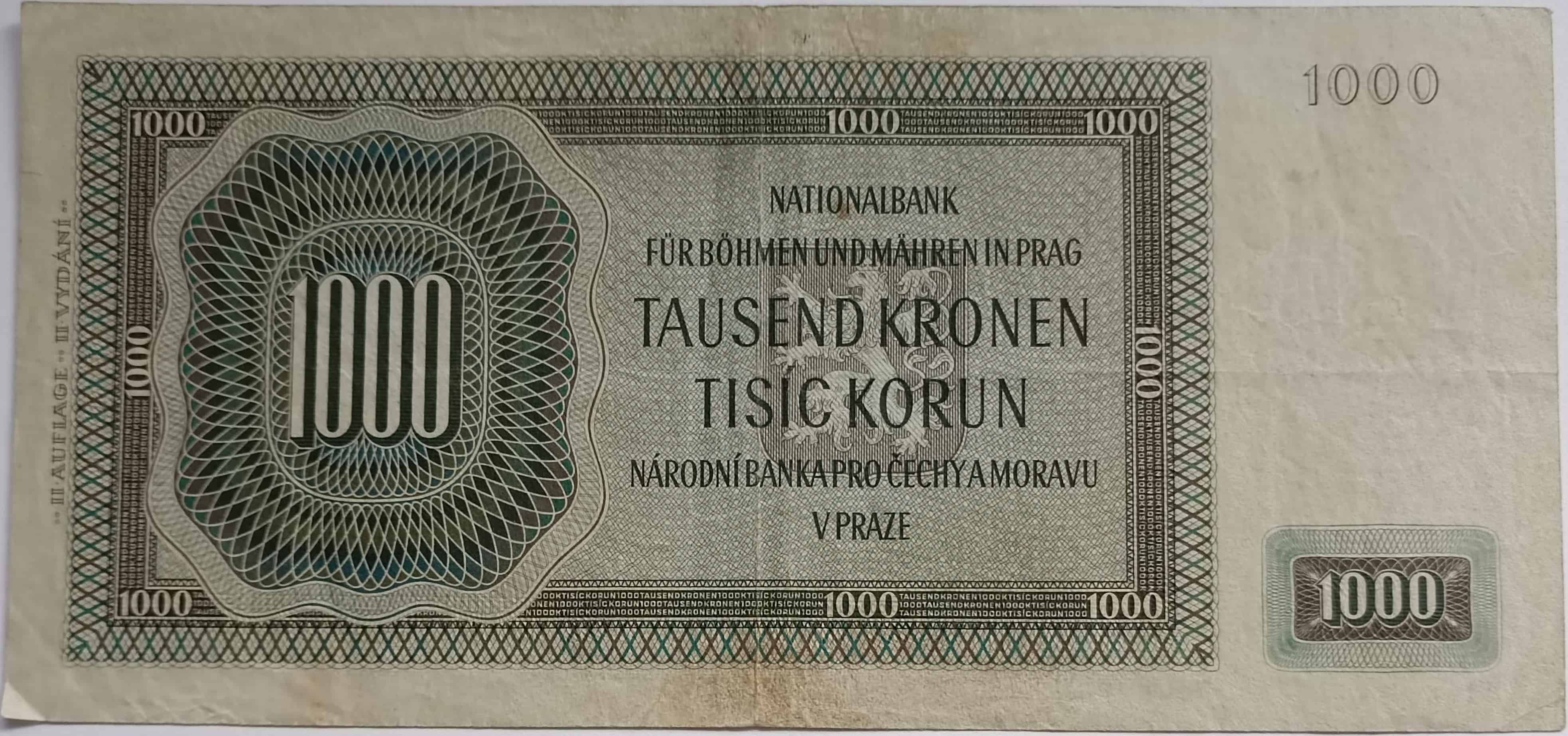 1000 korún 1942 Ha