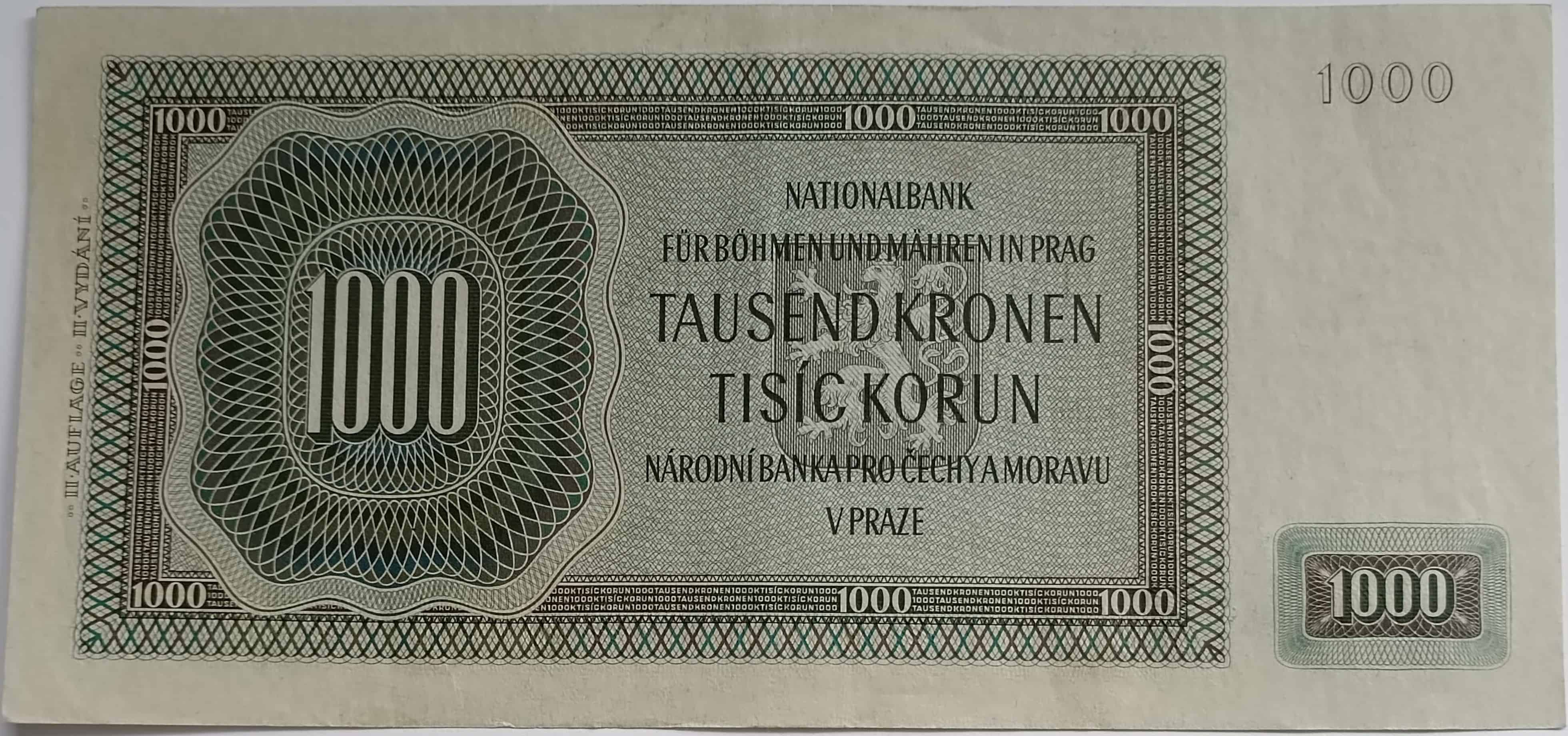 1000 korún 1942 Da