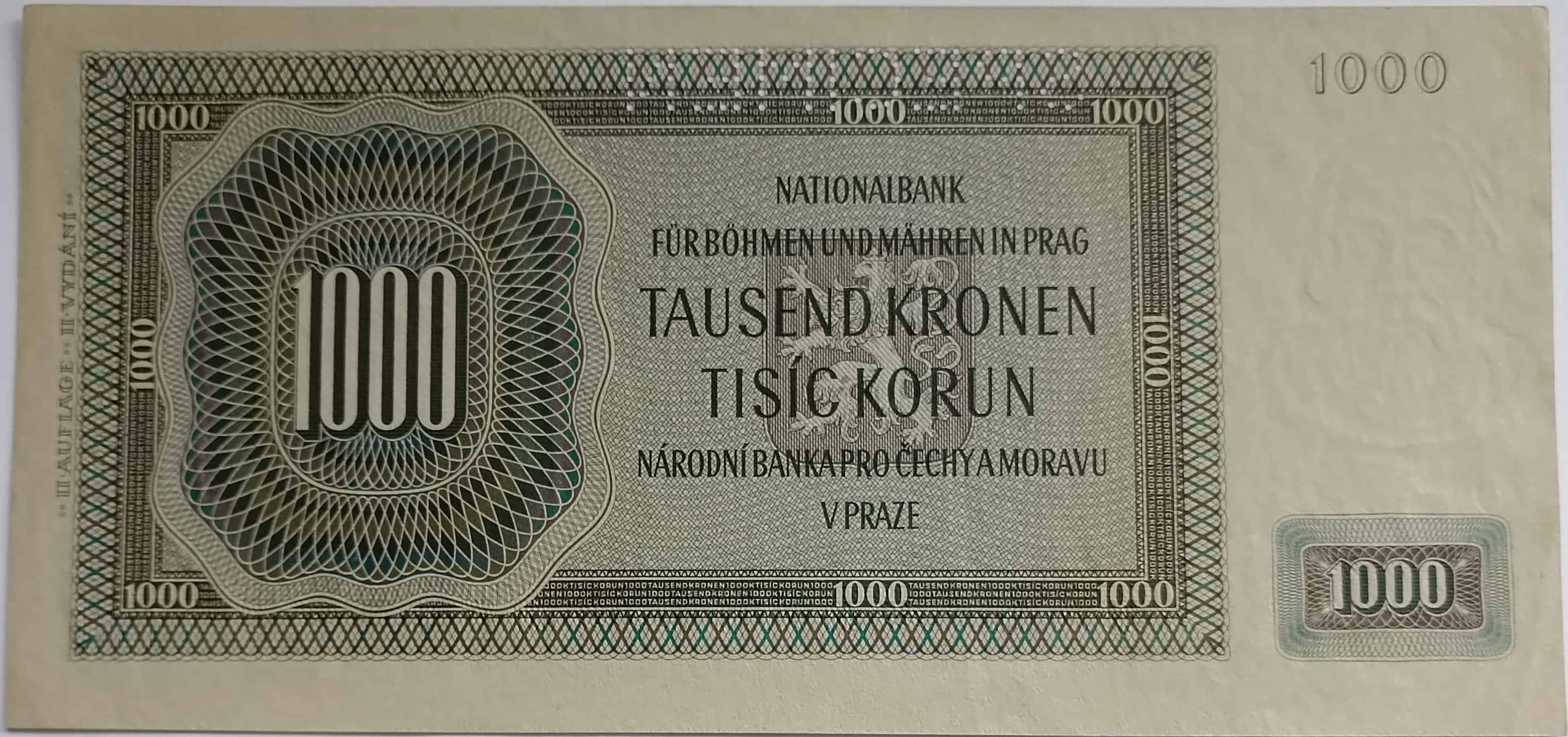 1000 korún 1942 Hb