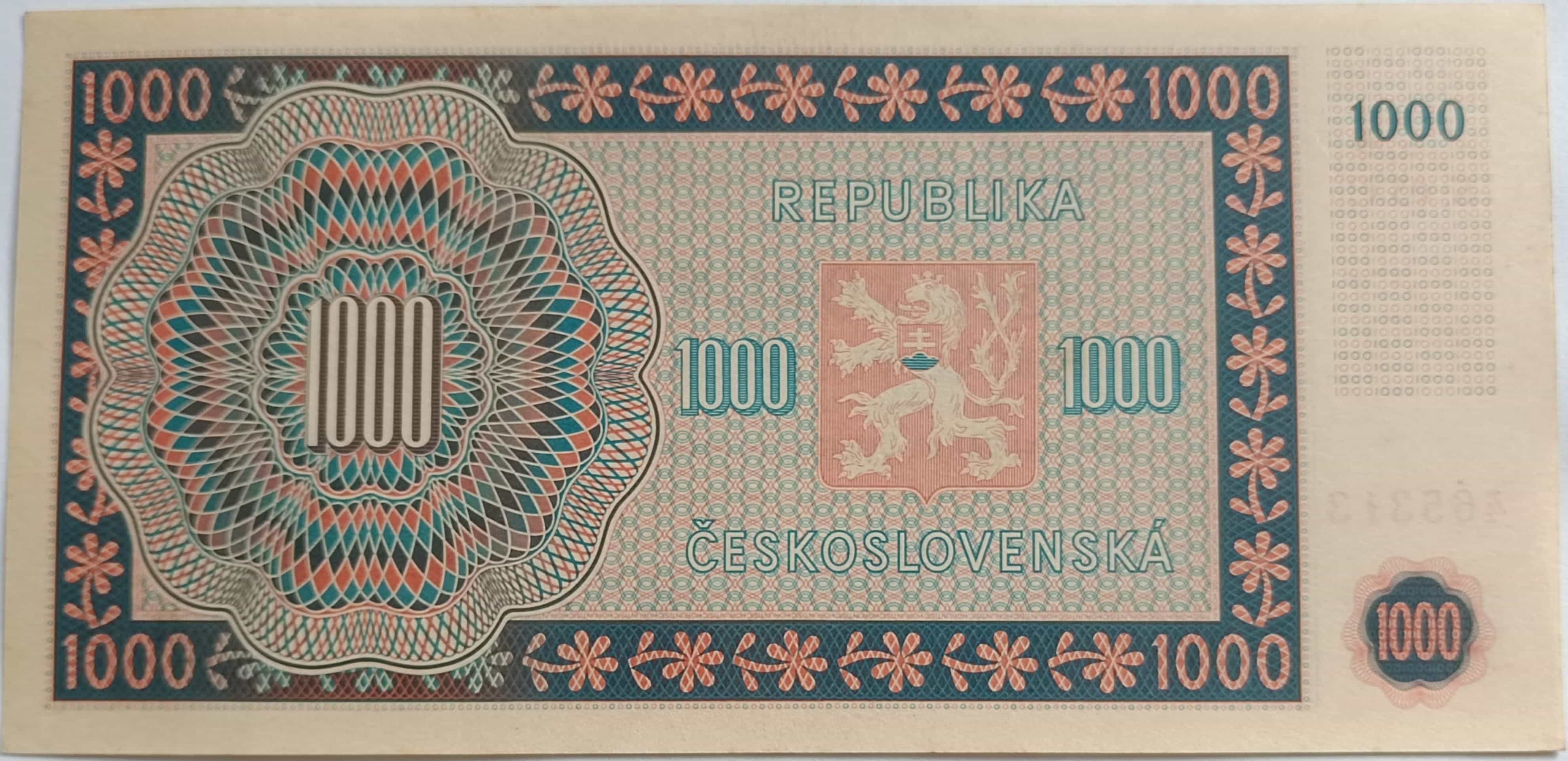 1000 Kčs 1945 03C 