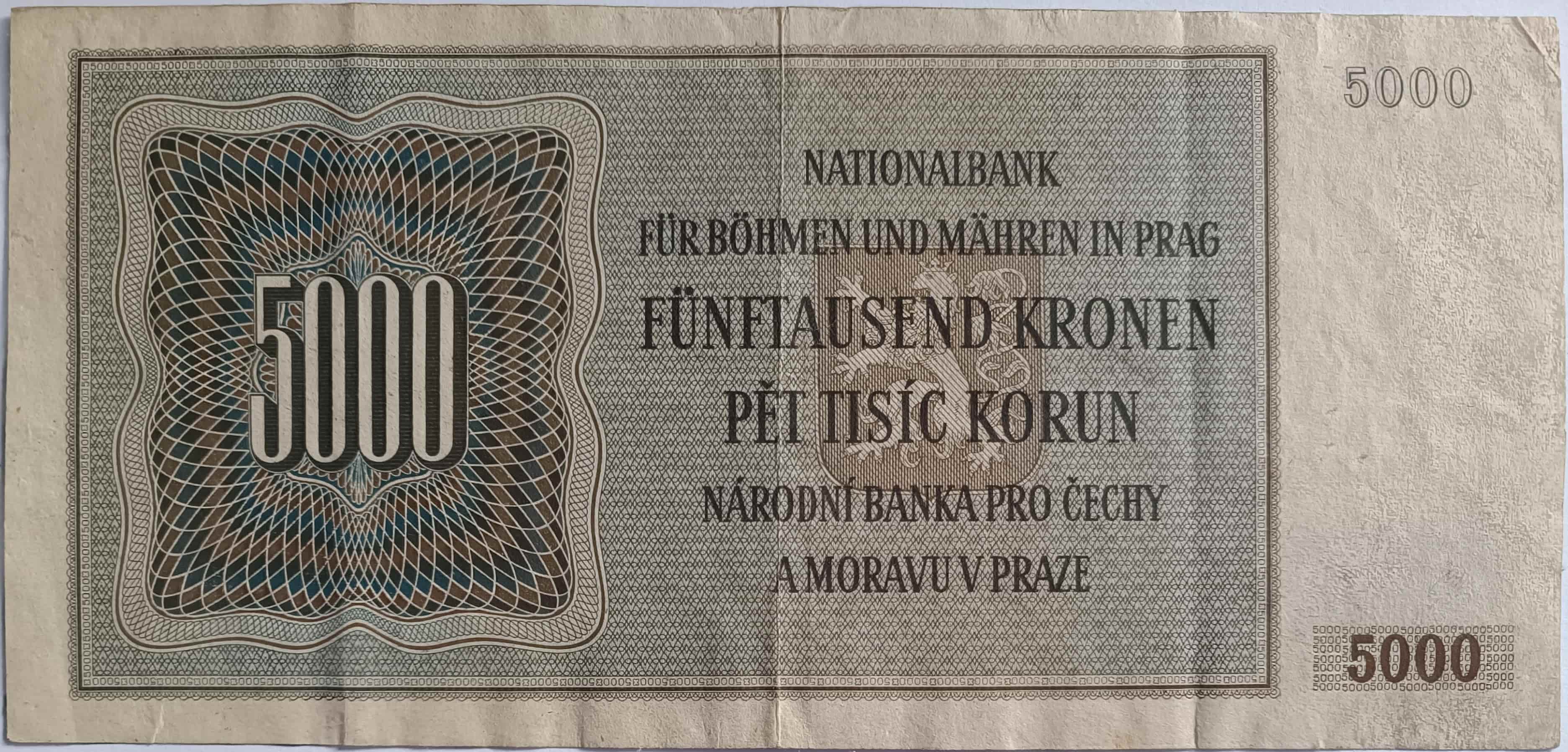5000 korún 1944 20A
