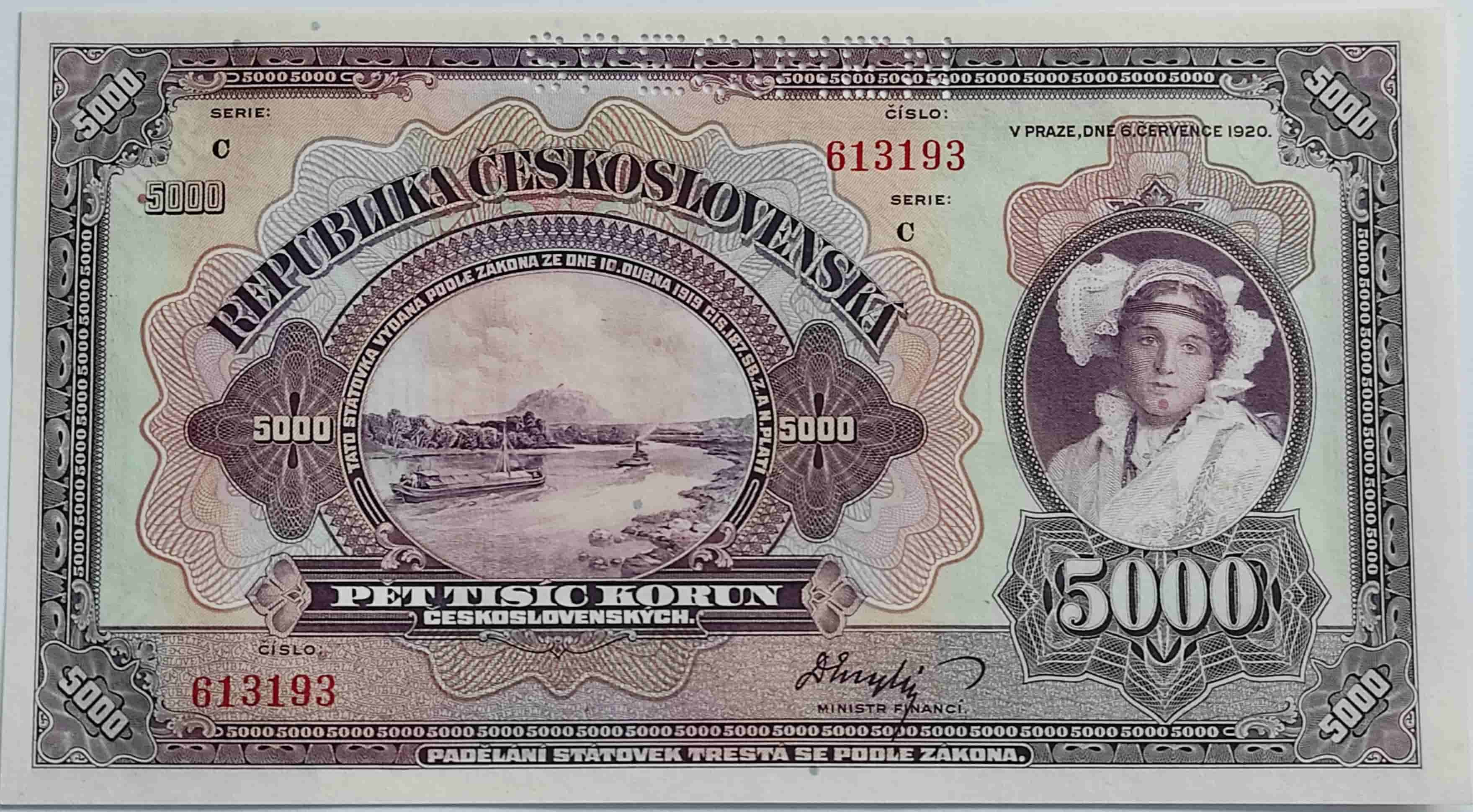 5000 Kč 1920  C