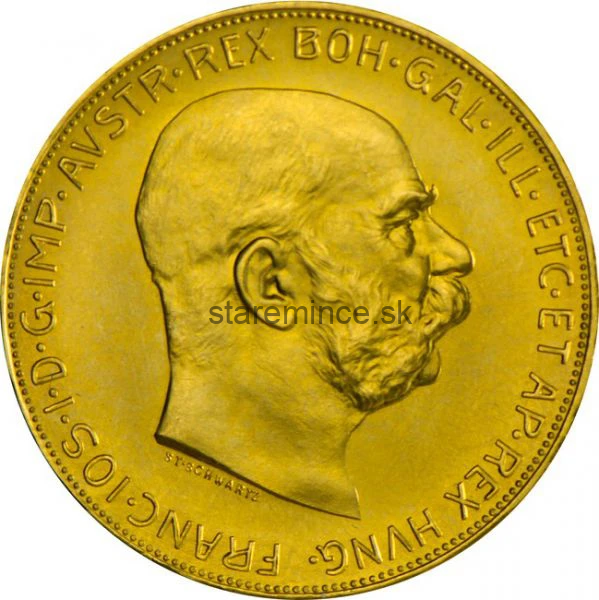 100 korún František Jozef I 1915 (novorazba)