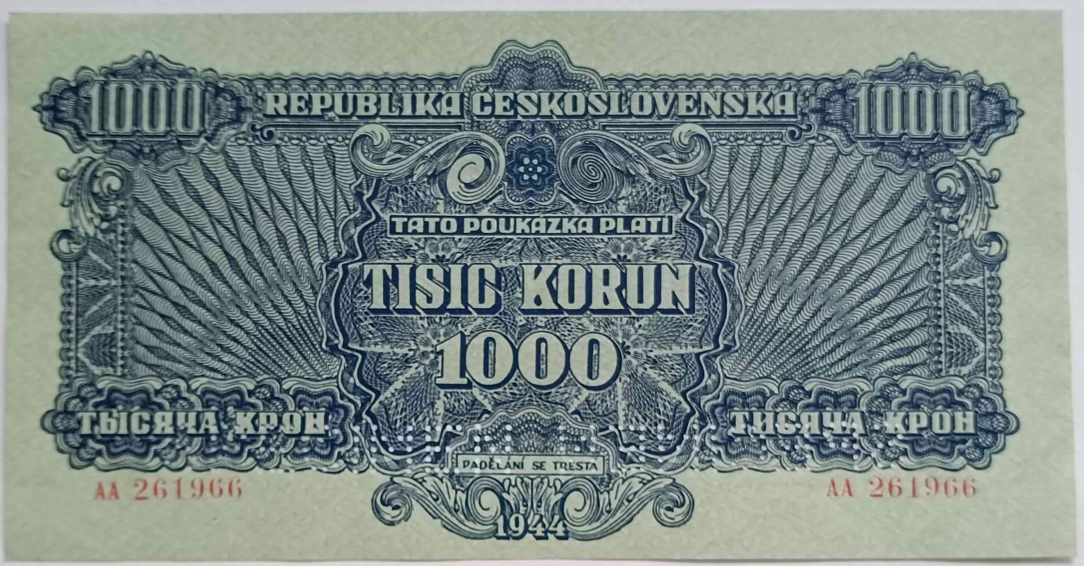 1000 korún 1944 AA