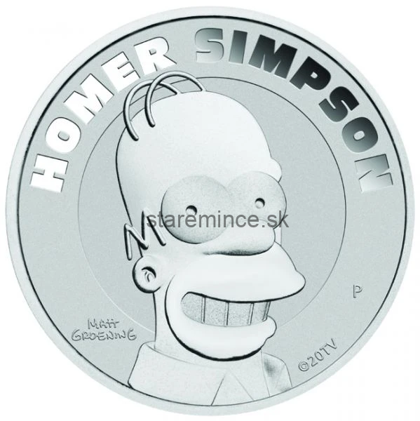 Homer Simpson 1 Ounce Silver 2022