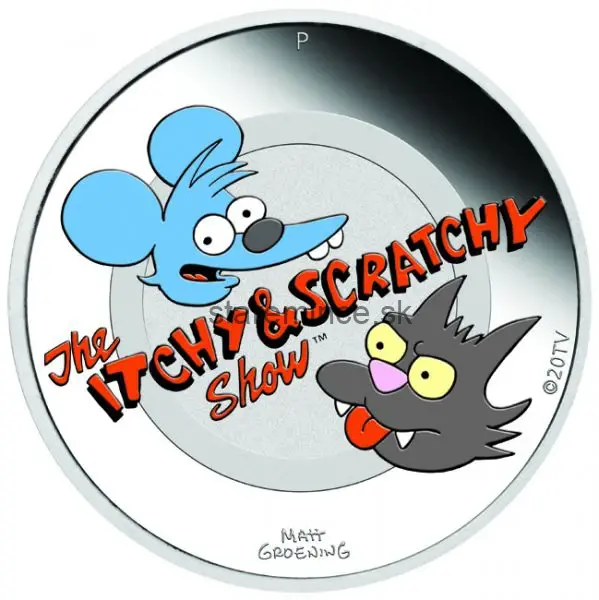 Die Simpsons: Itchy & Scratchy 1 Ounce Silver 2021