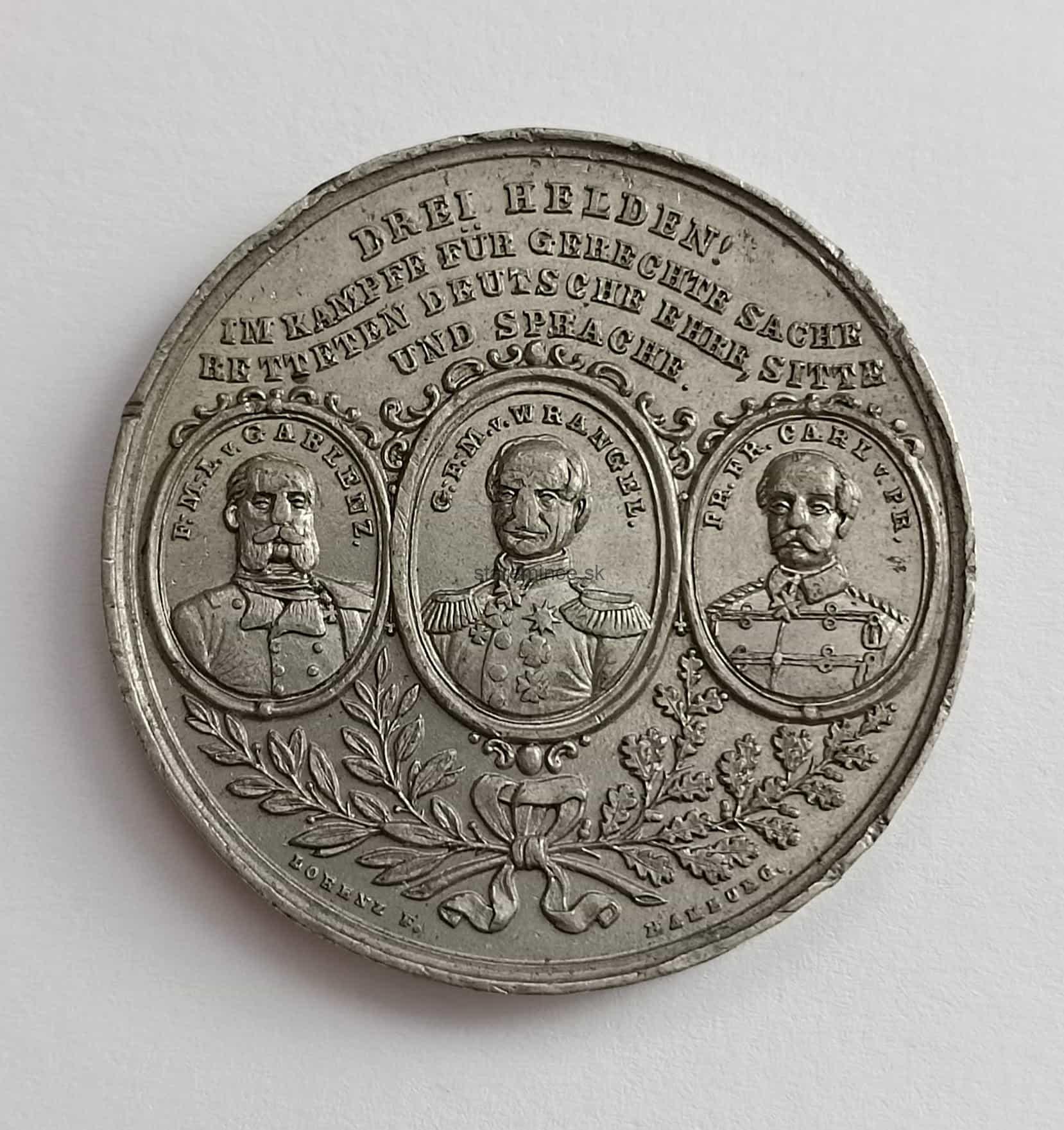 Cínová medaila 1864