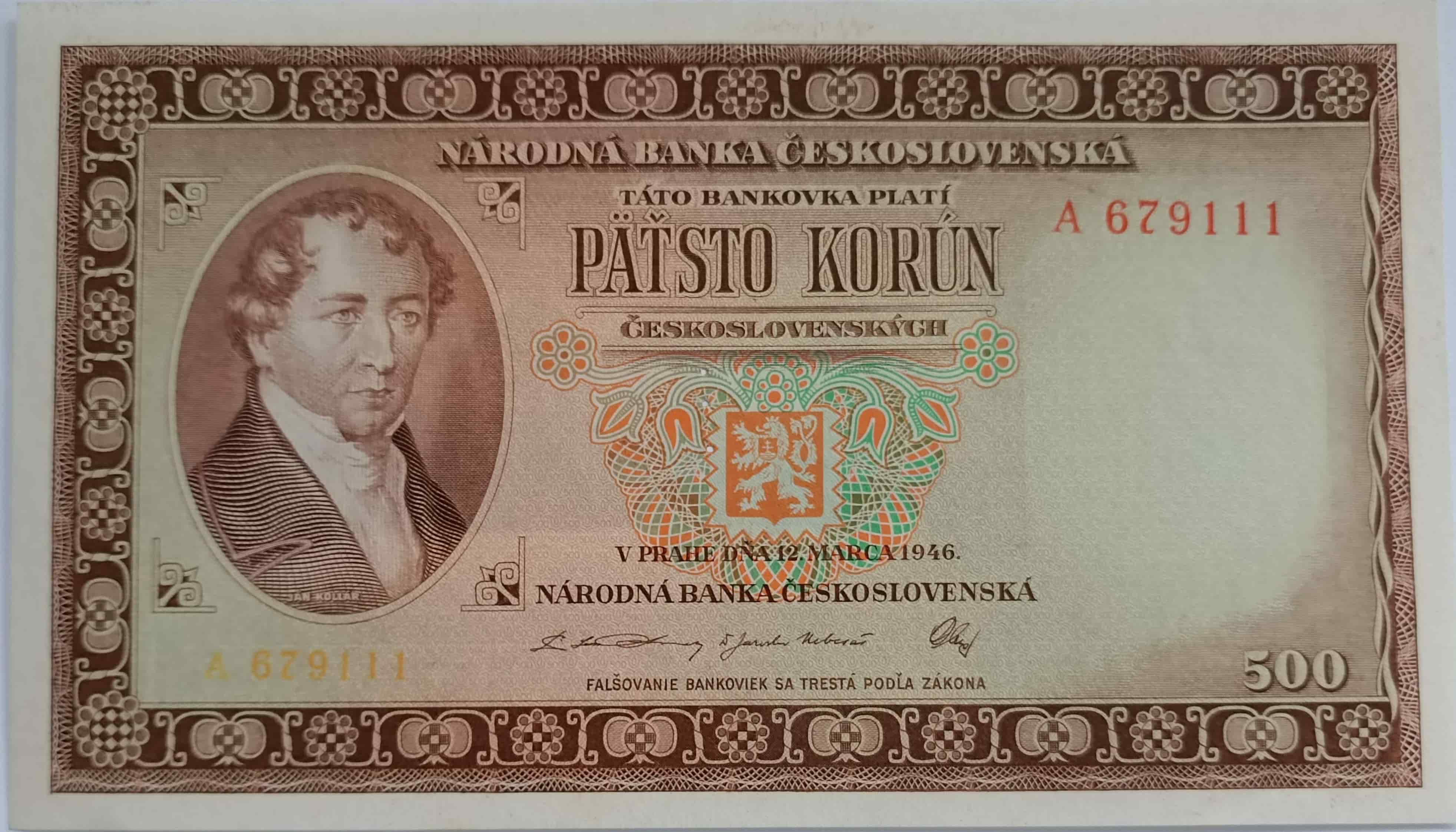 500 Kčs 1946 A