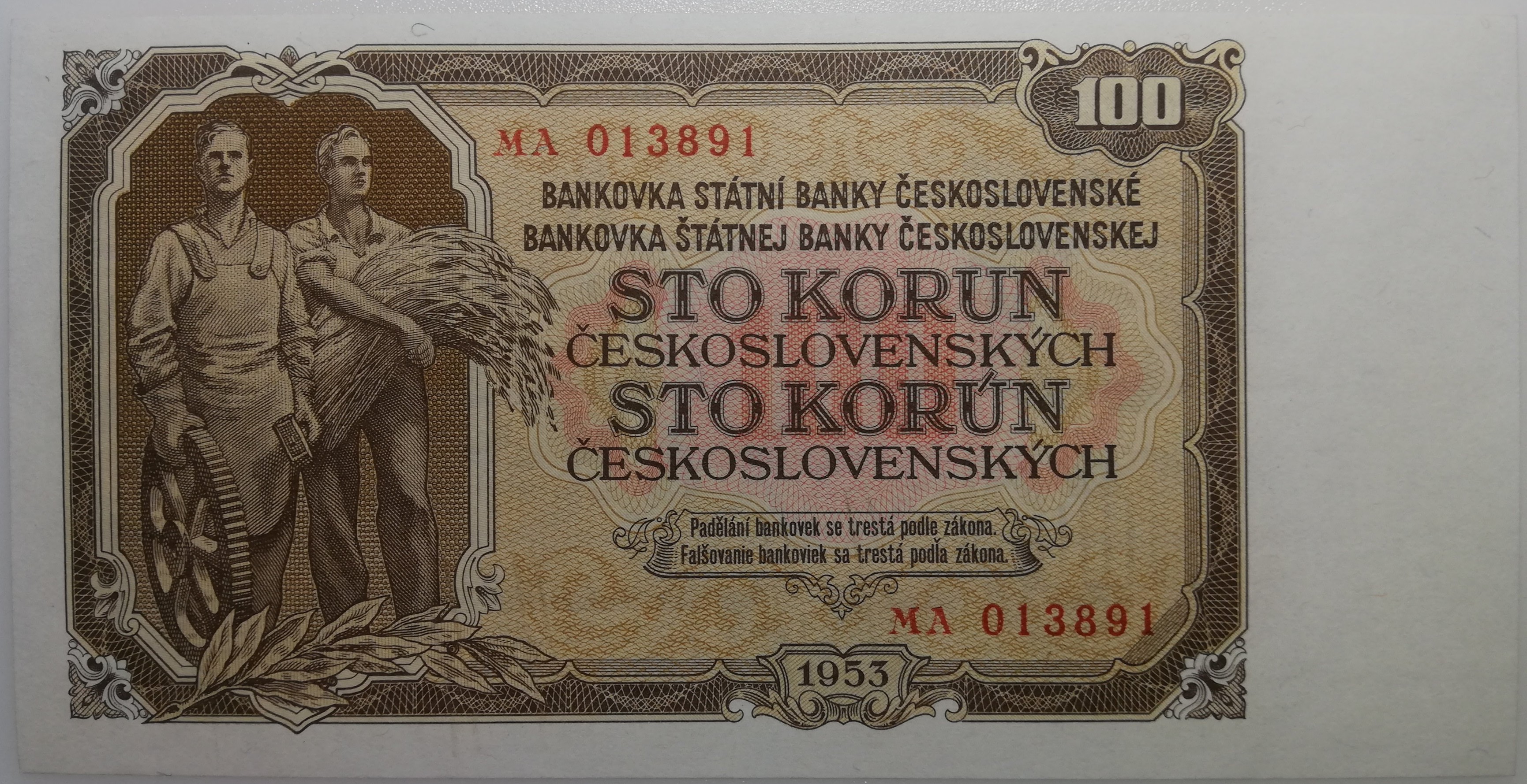 100 Kčs 1953 