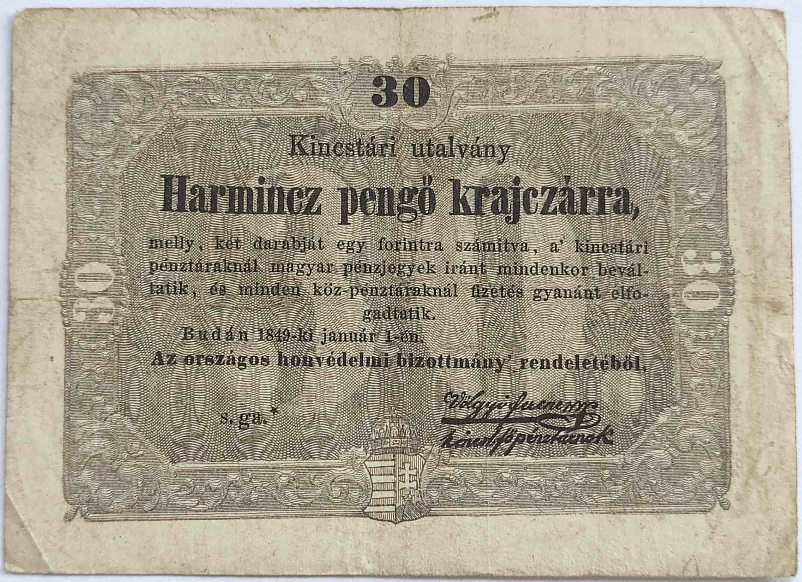 30 grajciar 1849