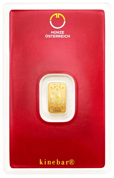 Zlatá tehlička 1g Münze Österreich 