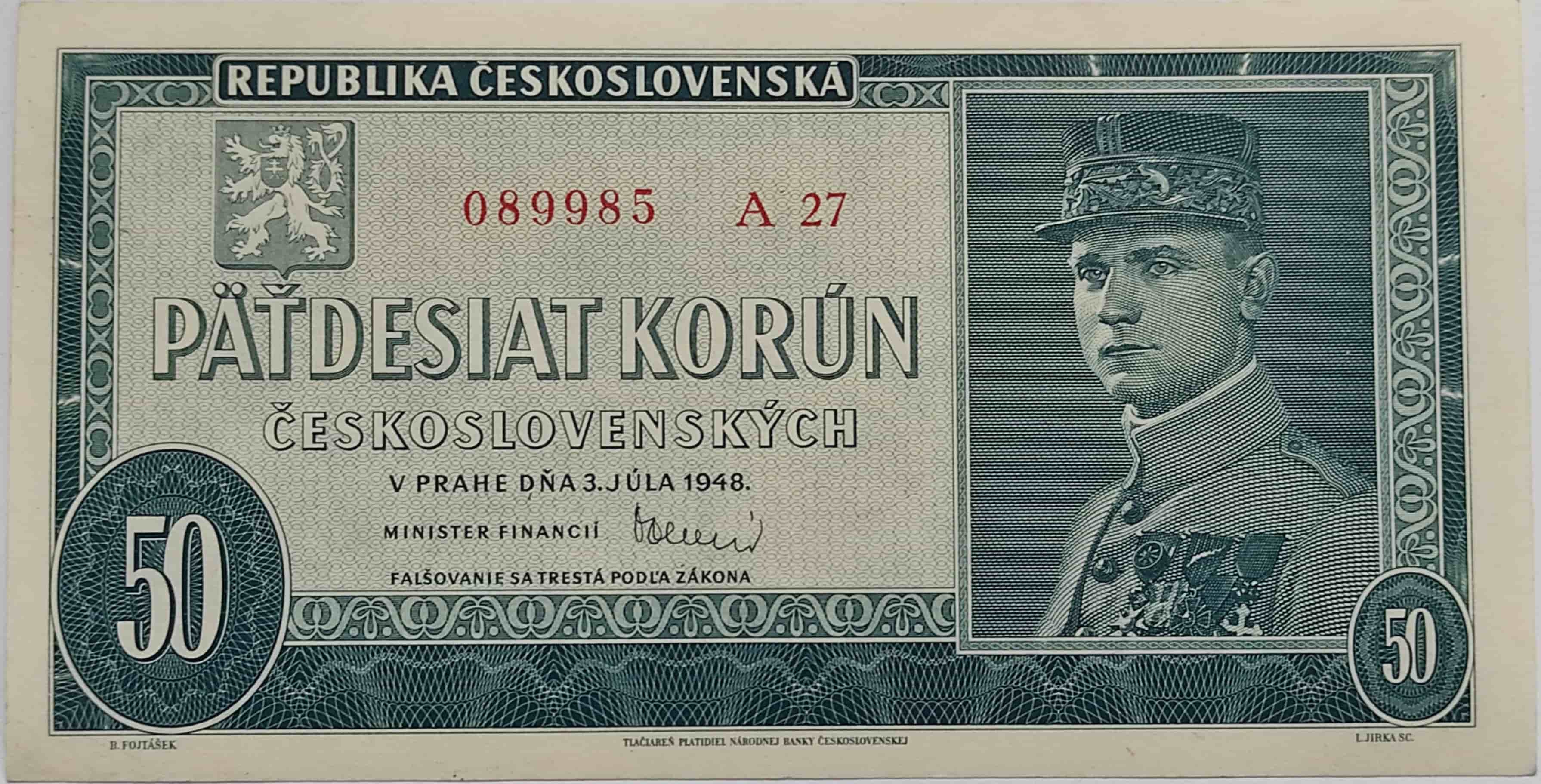 50 Kčs 1948 A27