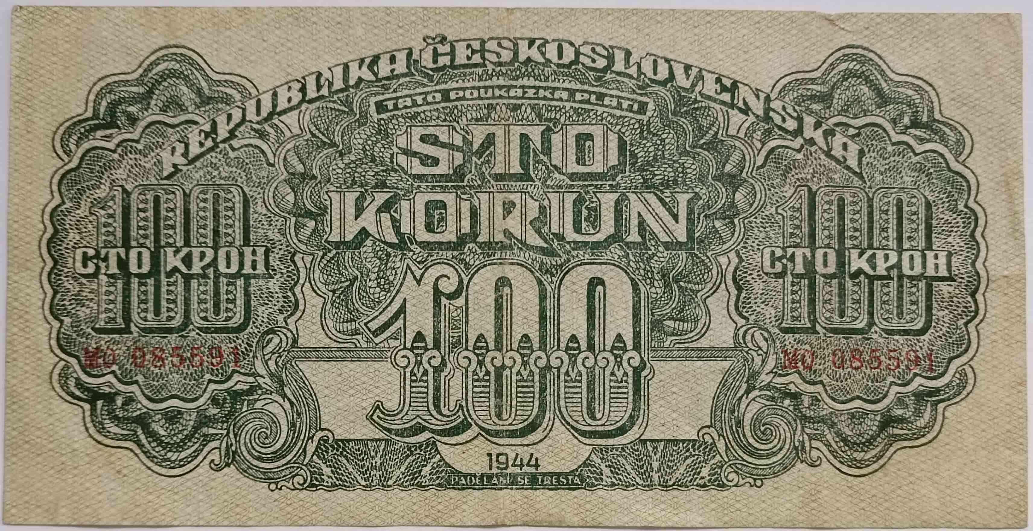 100 korún 1944  MO