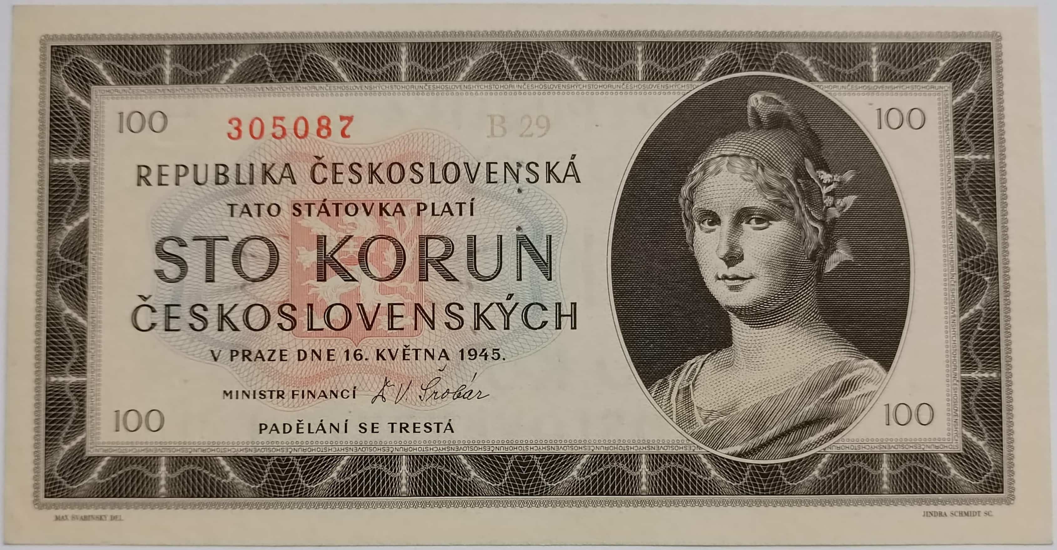 100 Kčs 1945 B29