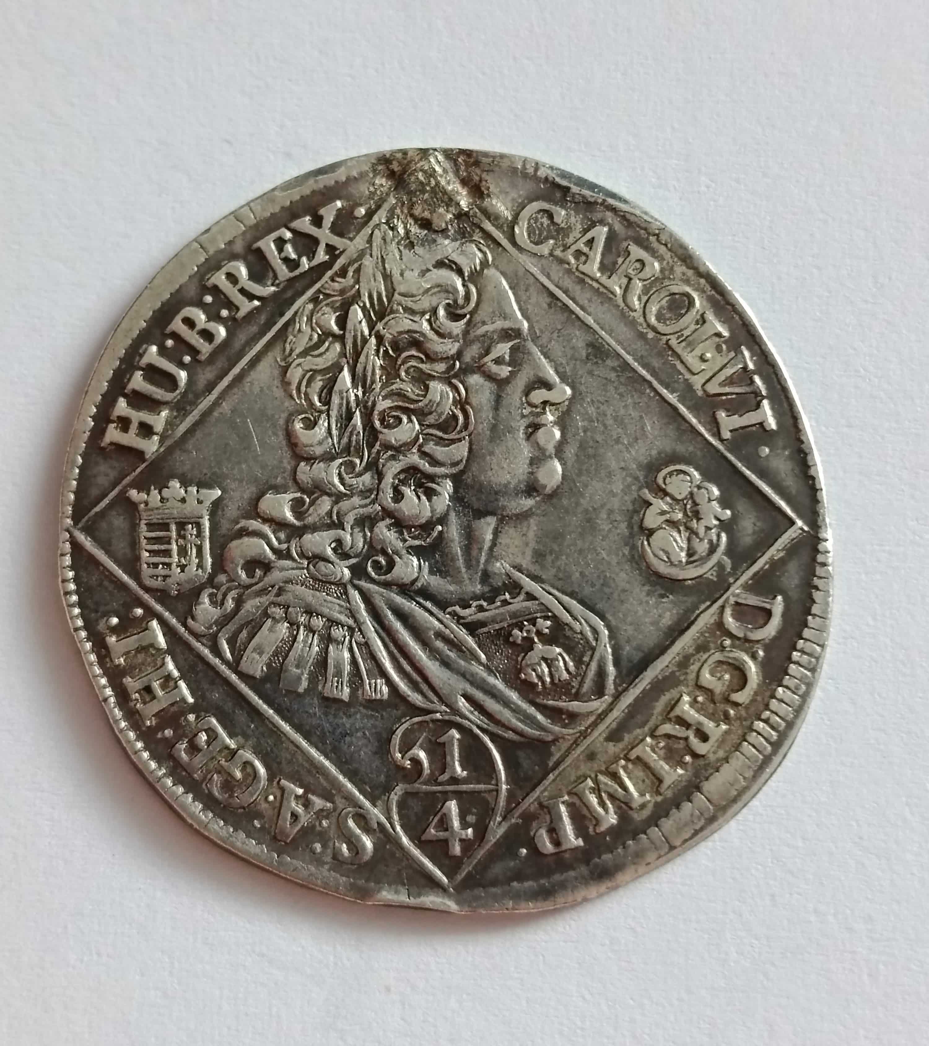 1/4 Toliar 1730 NB Karol VI.
