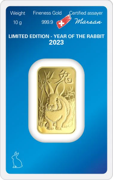 Zlatá tehlička 10g Argor-Heraeus Rabbit