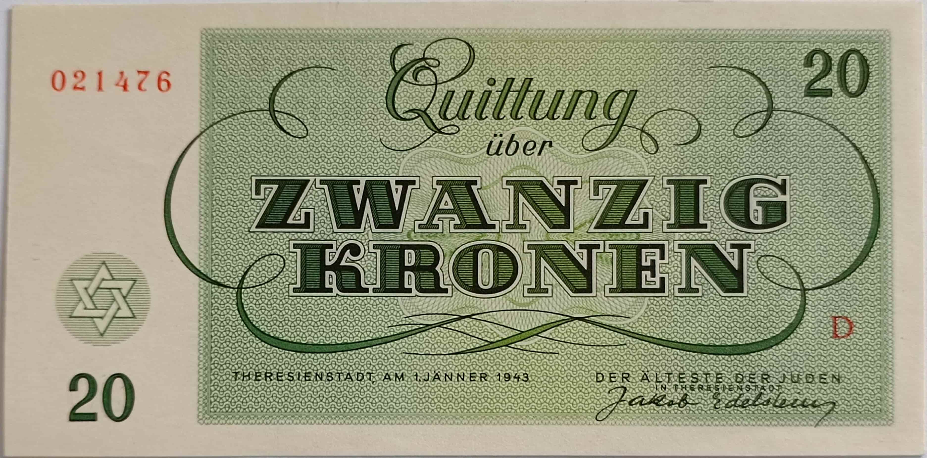 20 Kronen  Terezín