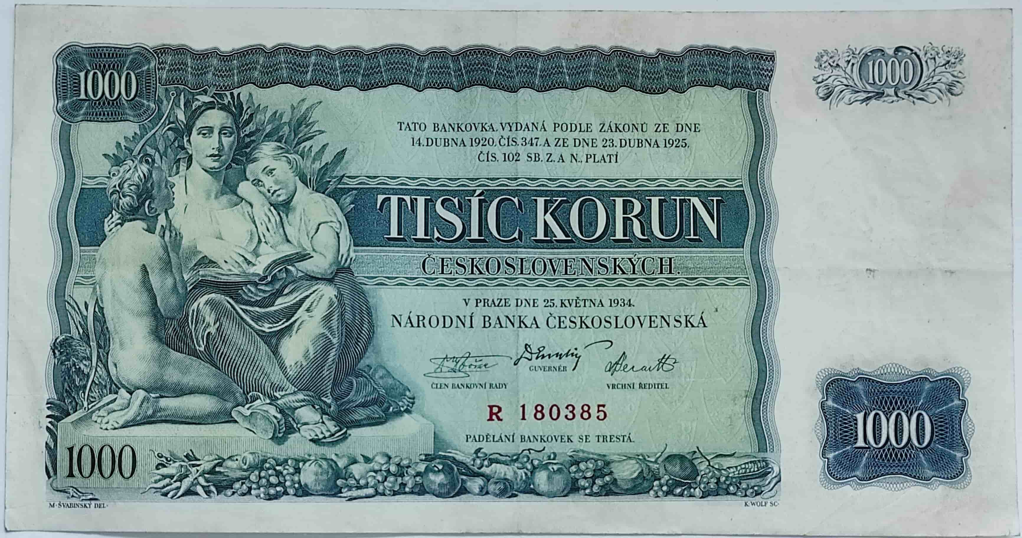 1000 Kč 1934 R