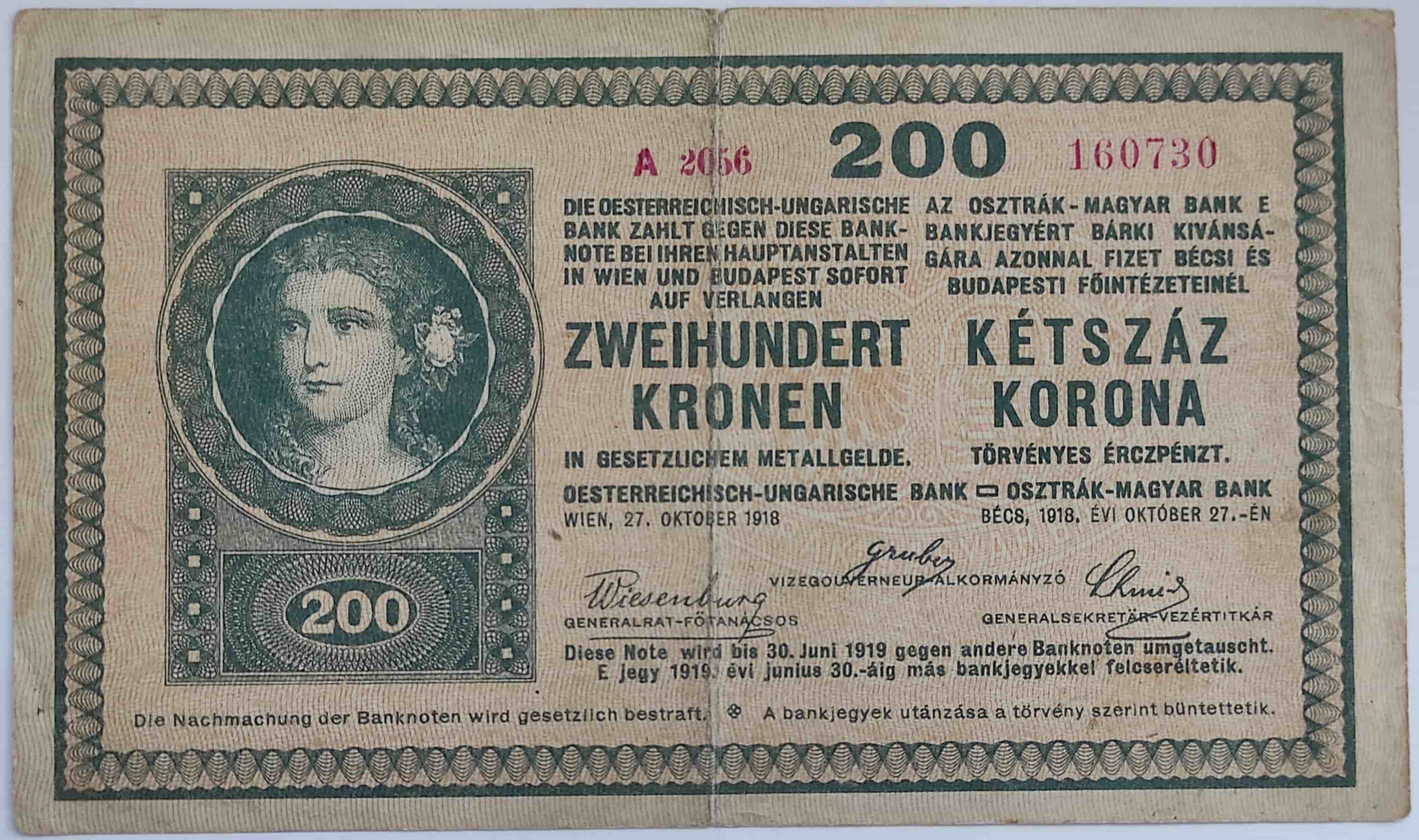 200 Kronen 1918
