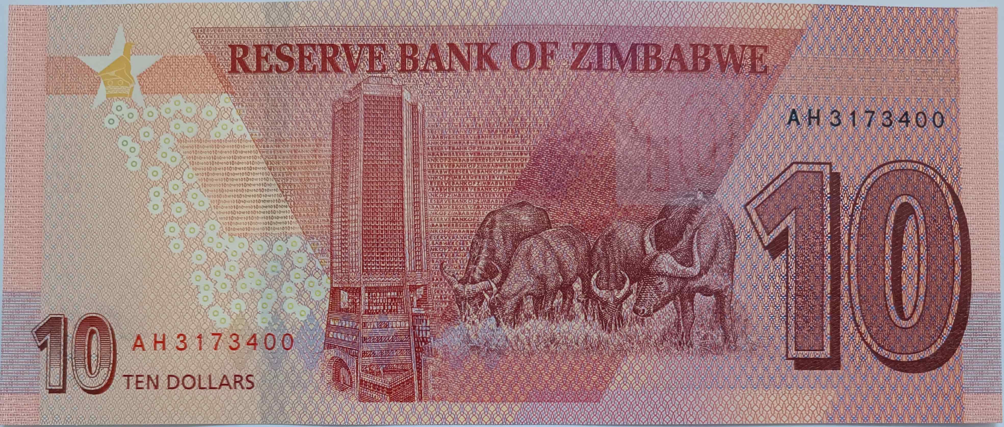 10 dollars 2020 Zimbabwe