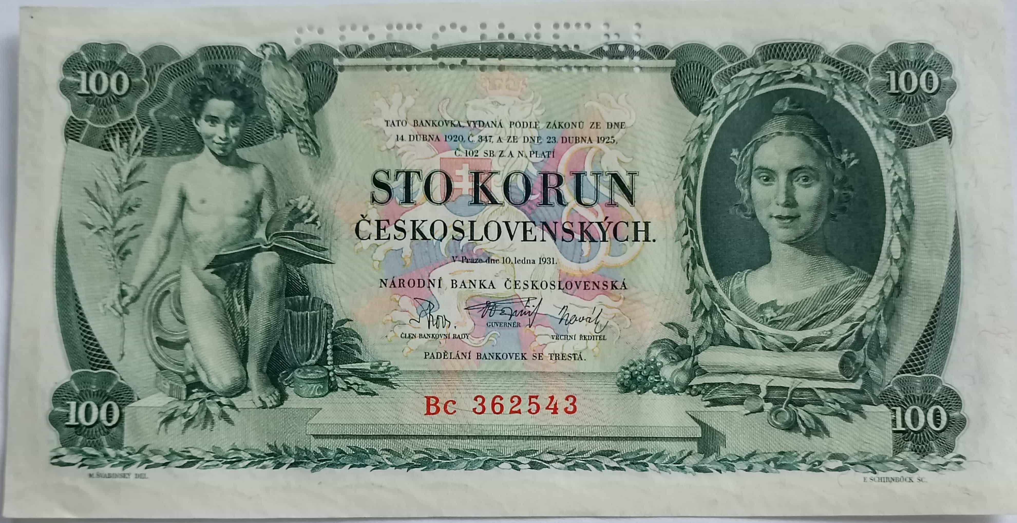 100 Kč 1931 Bc