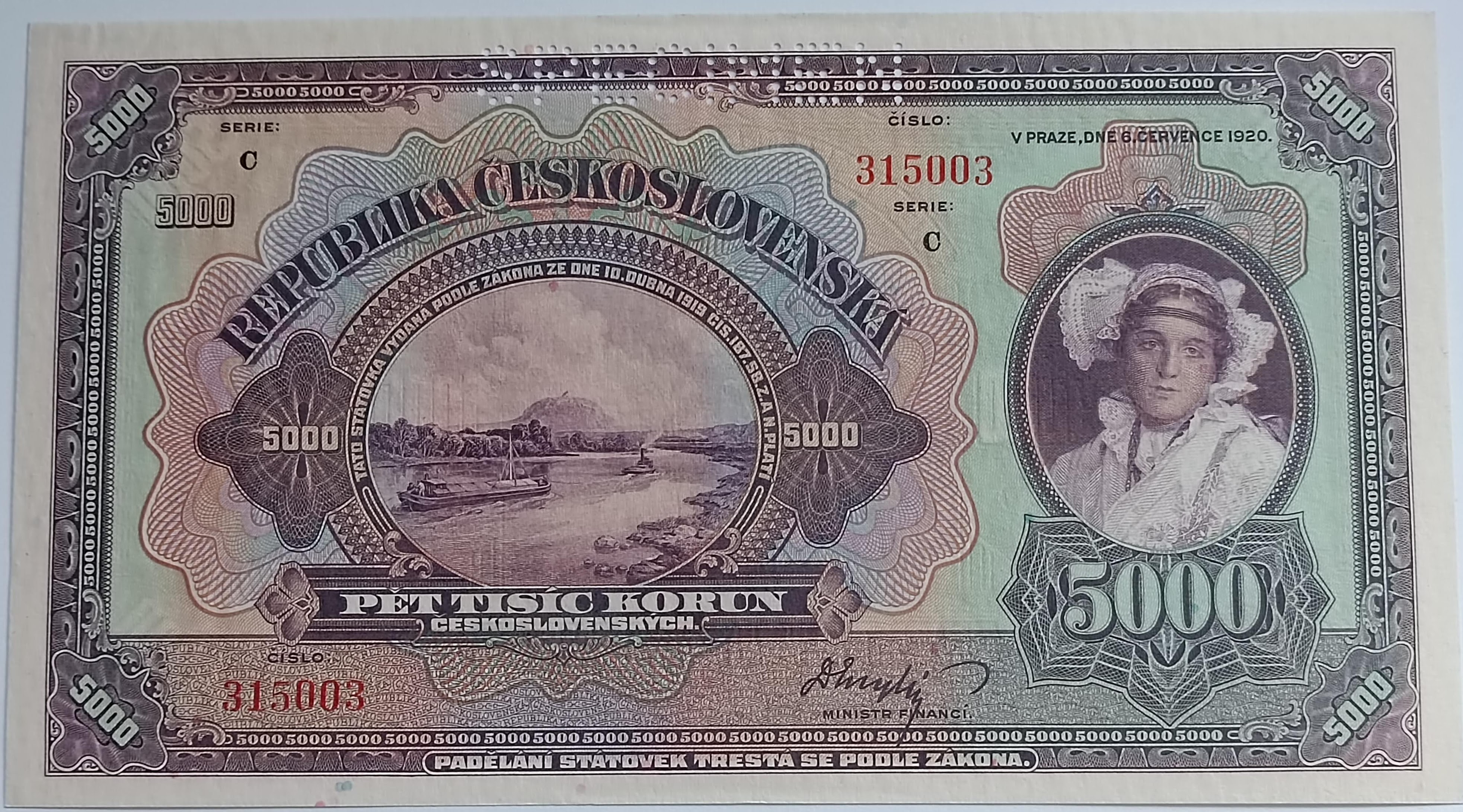 5000 Kč 1920  C