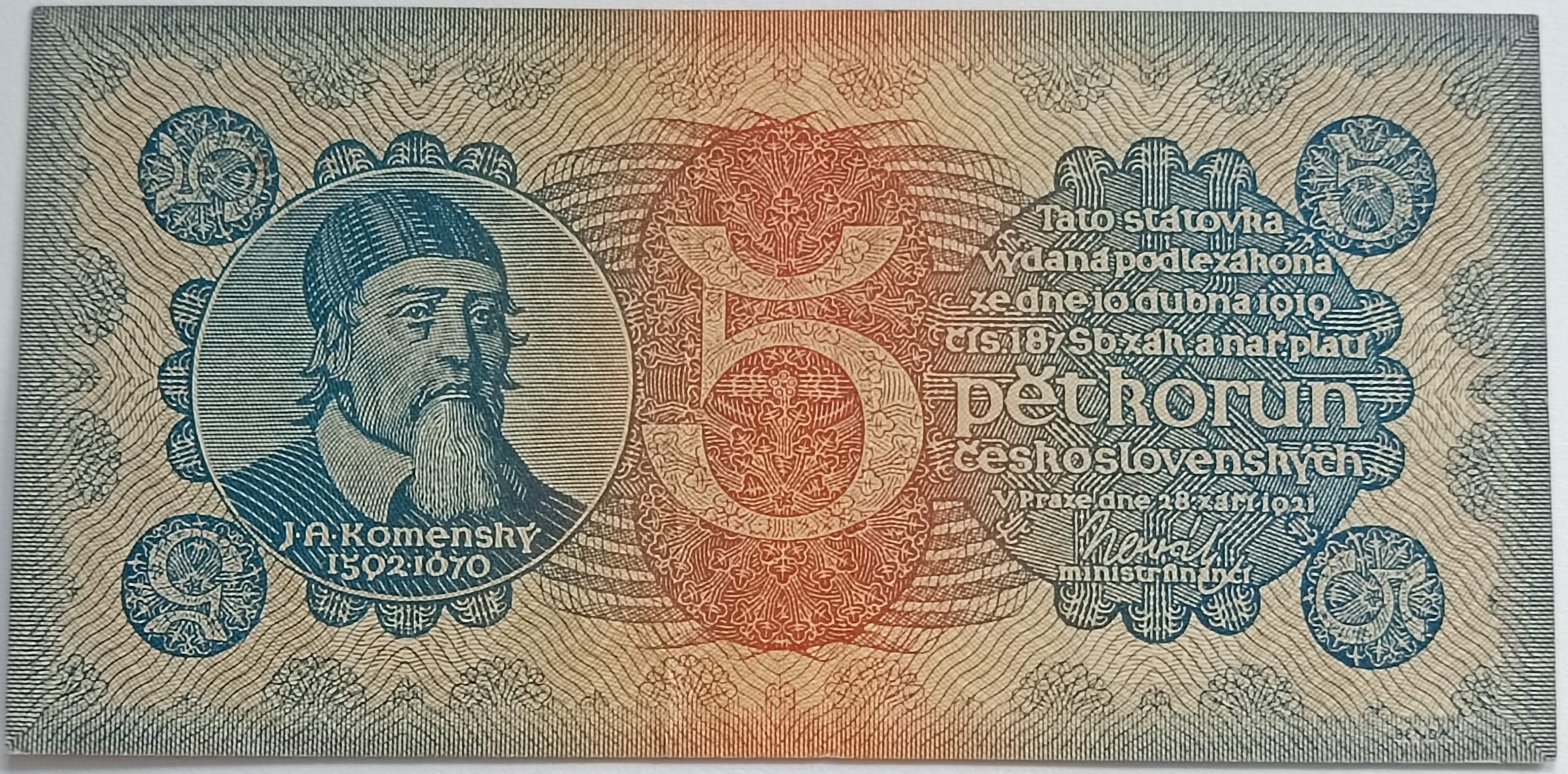 5 Kč 1921 