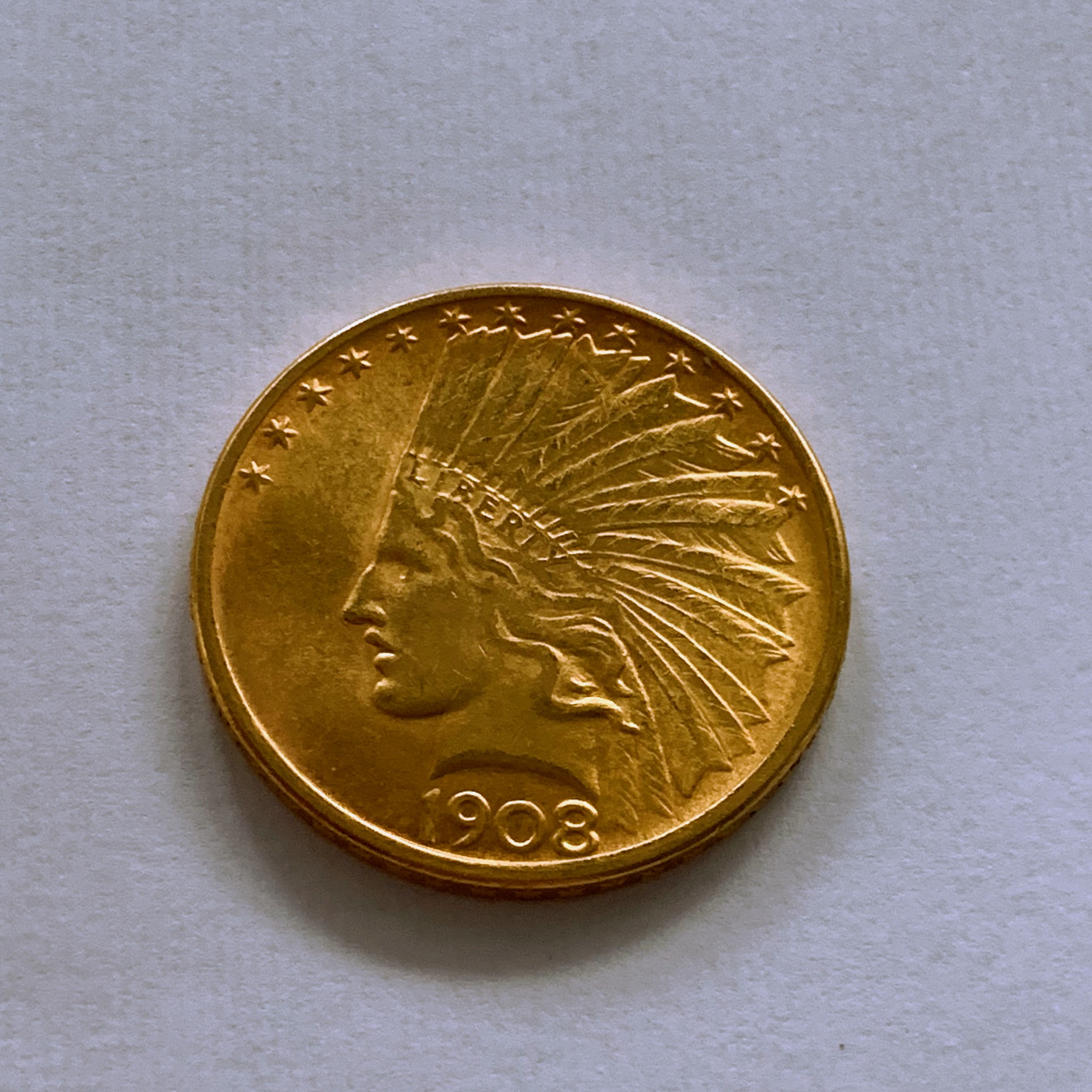 10 Dollars 1908 Indian Head