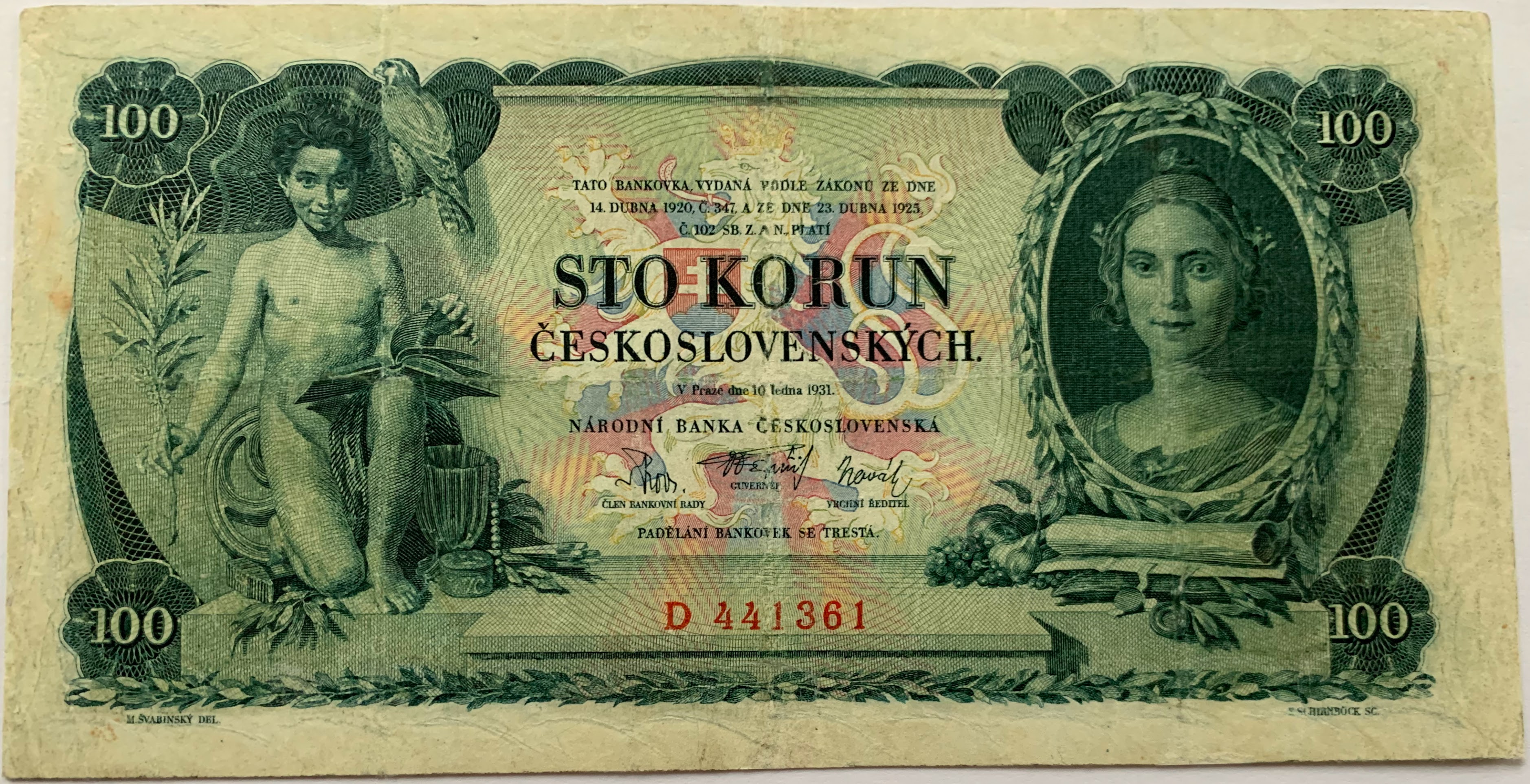 100 Kč 1931 D